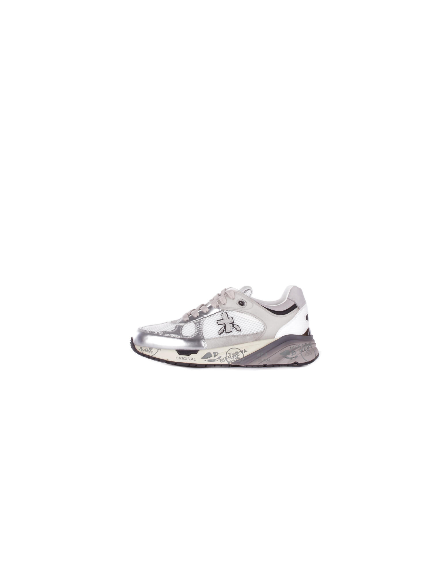 Premiata Silberne Sneaker