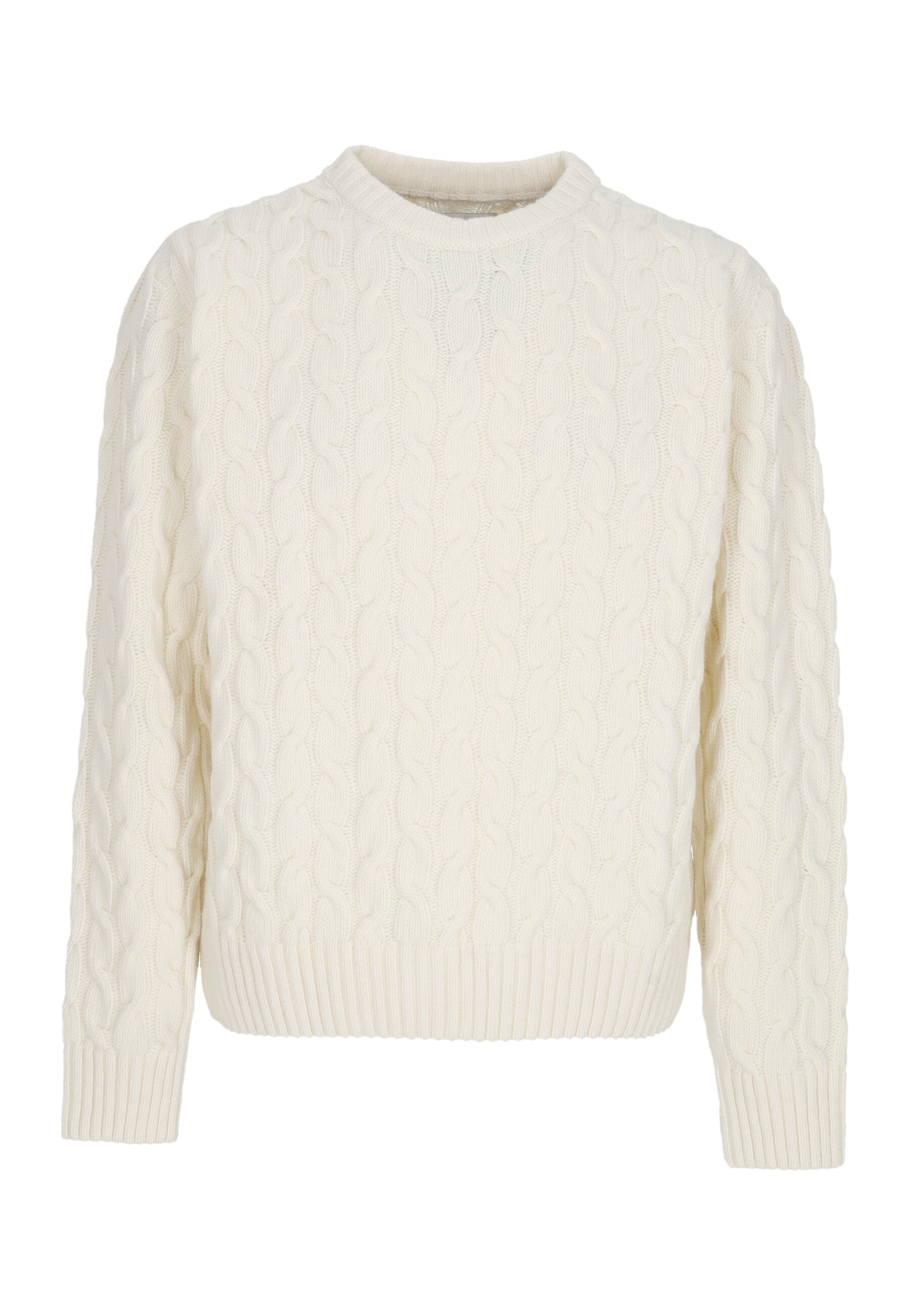 Herren Pullover Logo Strick Pullover Creme