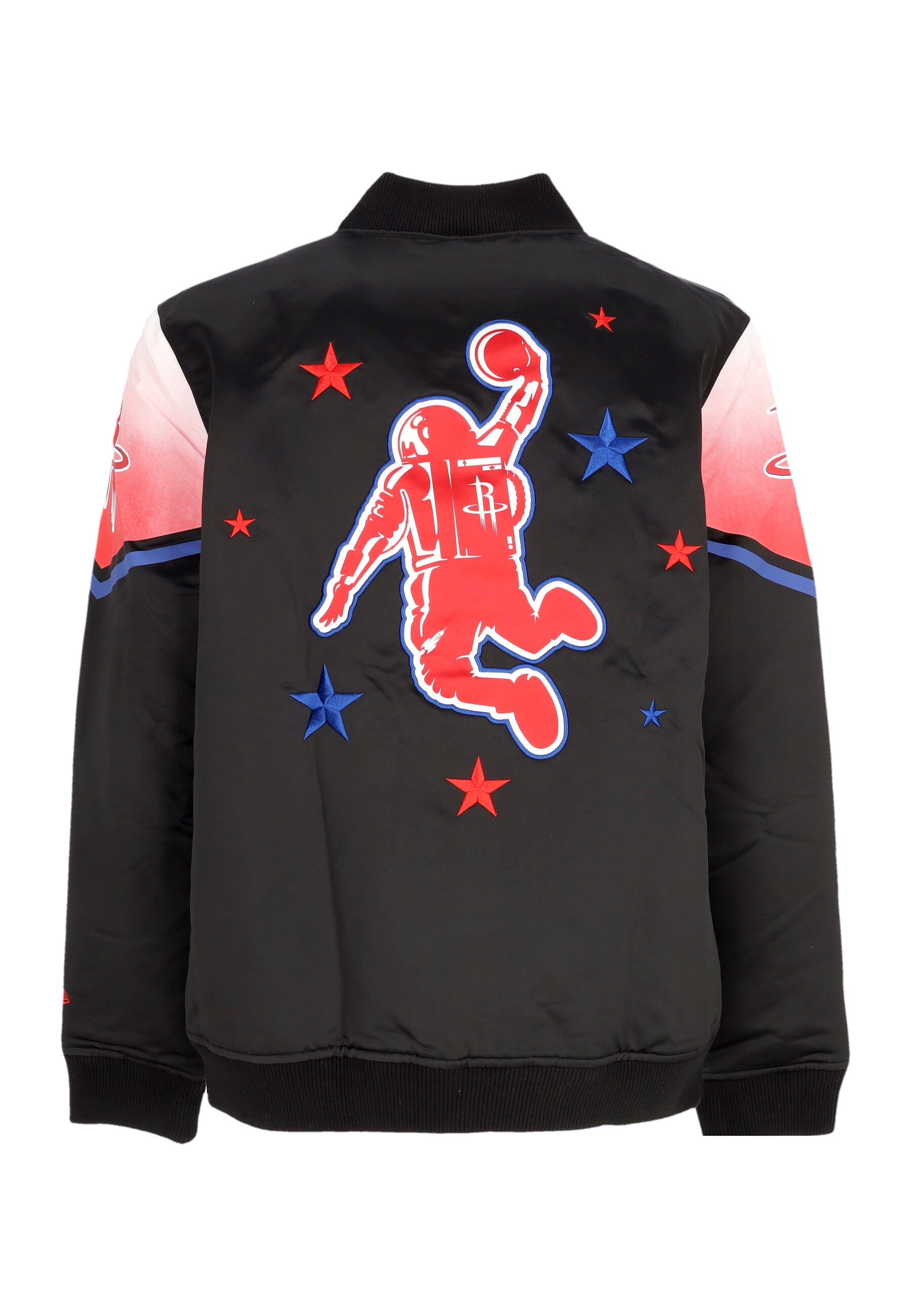 Jacke Bomber Man Nba Ce Snap Satin Jacke Houroc Schwarz/Original Team Colors