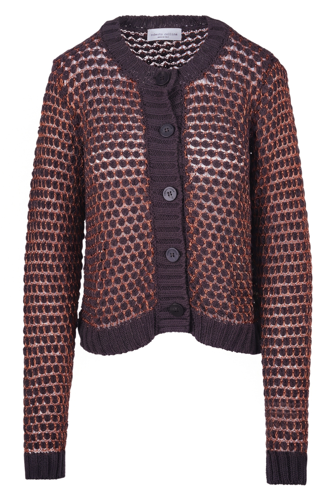 Roberto Collina - Cardigan - 470398 - Moro/Tabak