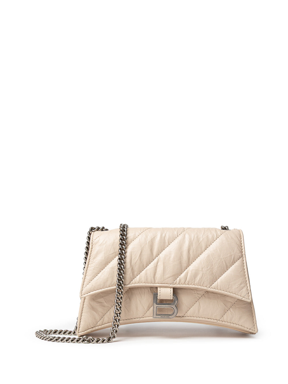 Kleine Crush Tasche in Beige mit Kette Balenciaga