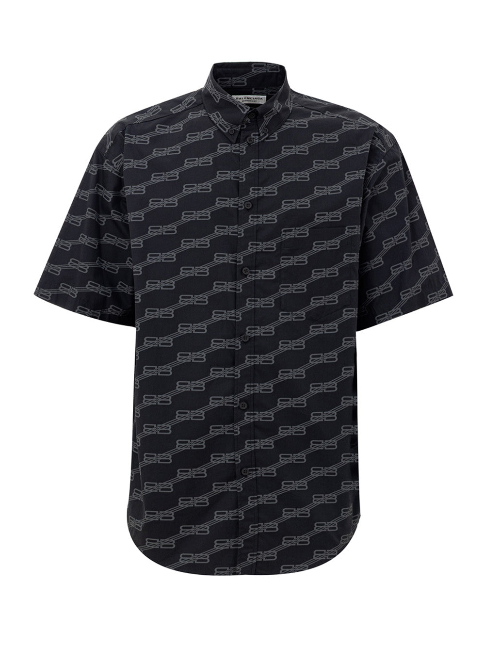 Kurzarmshirt mit Allover Logo Balenciaga