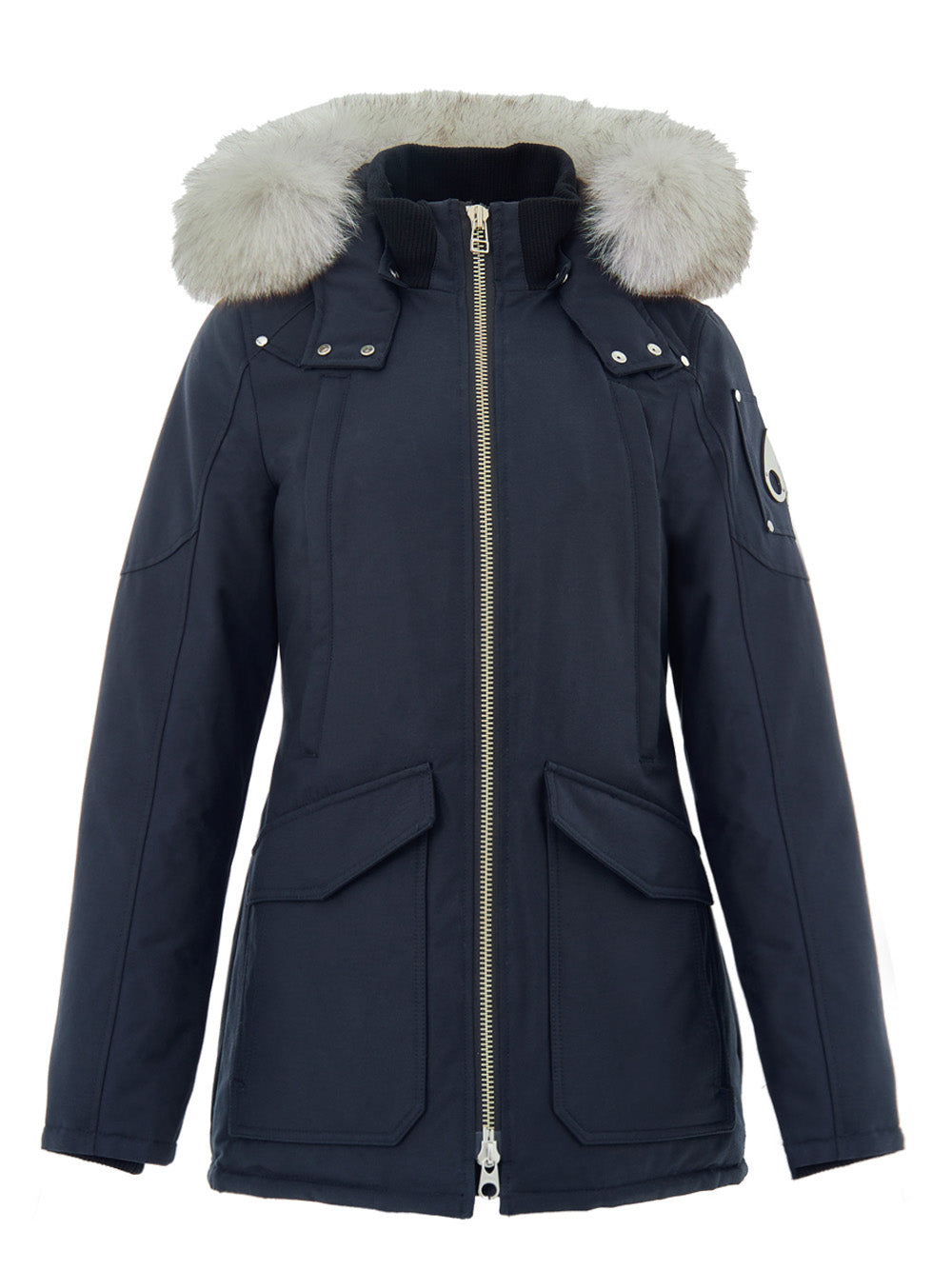 Feldjacke mit blauem Ribbon Moose Knuckles