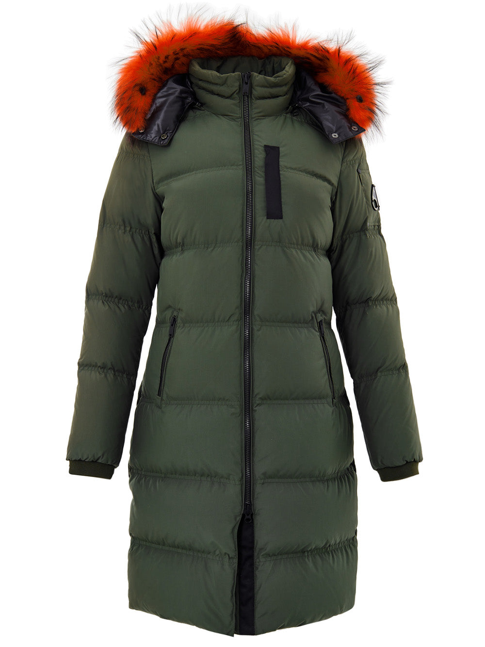 Gepolstert Langgrun mit Kapuze Moose Knuckles