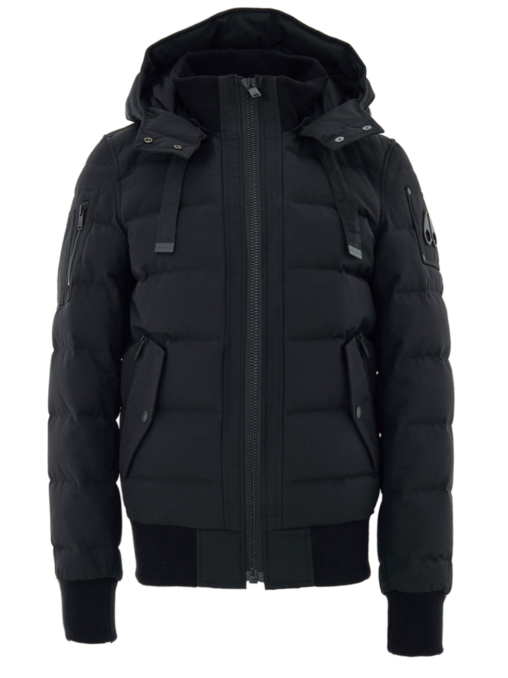 Bomberjacke gepolstert in schwarz Moose Knuckles