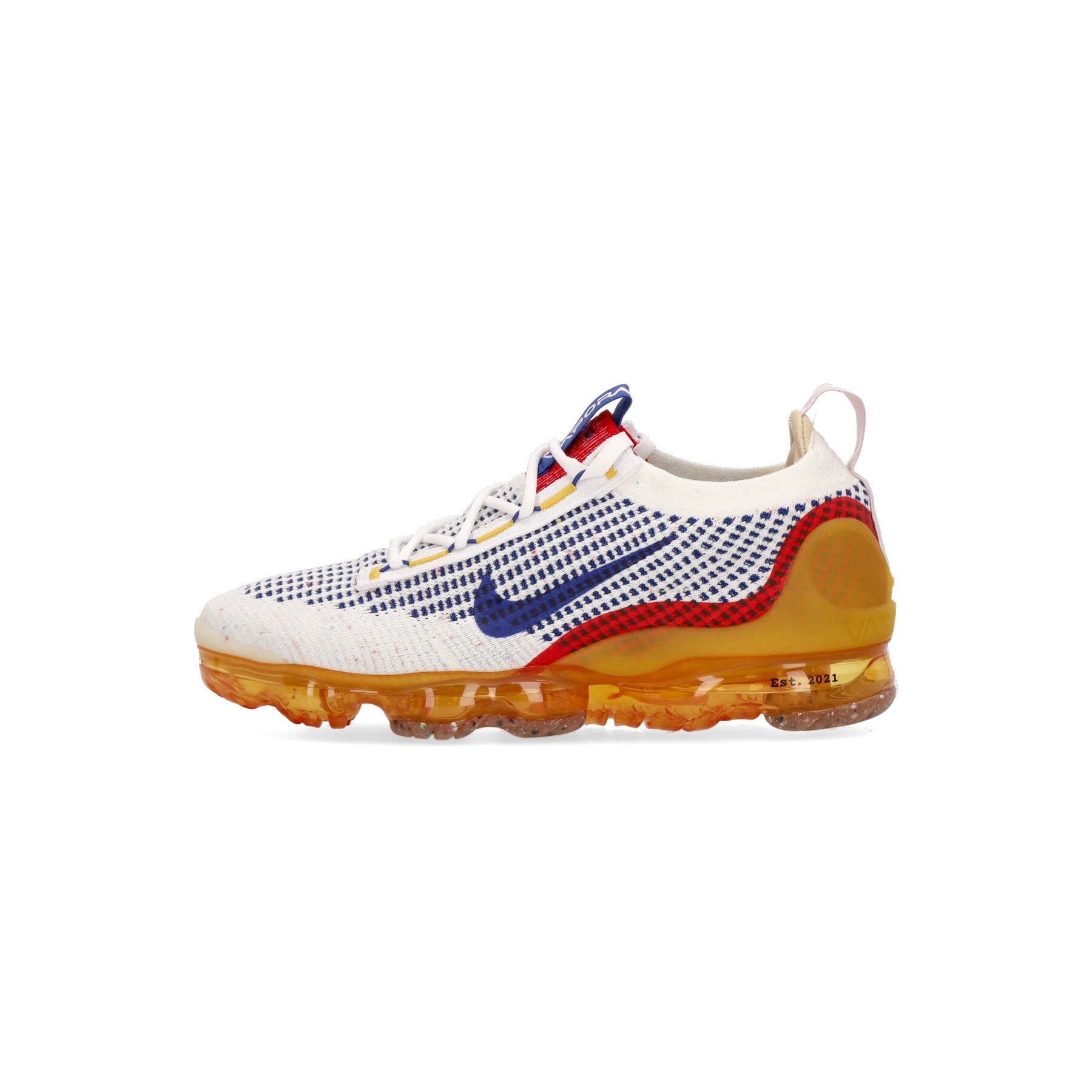 Air Vapormax 2021 Flyknit Se Herren-Halbschuh WeiB/Old Royal/Ockergelb