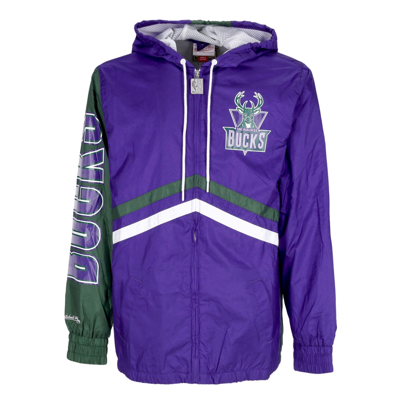 Herren-Windbreaker Nba Undeniable Full Zip Windbreaker Hardwood Classics Milbuc Purple
