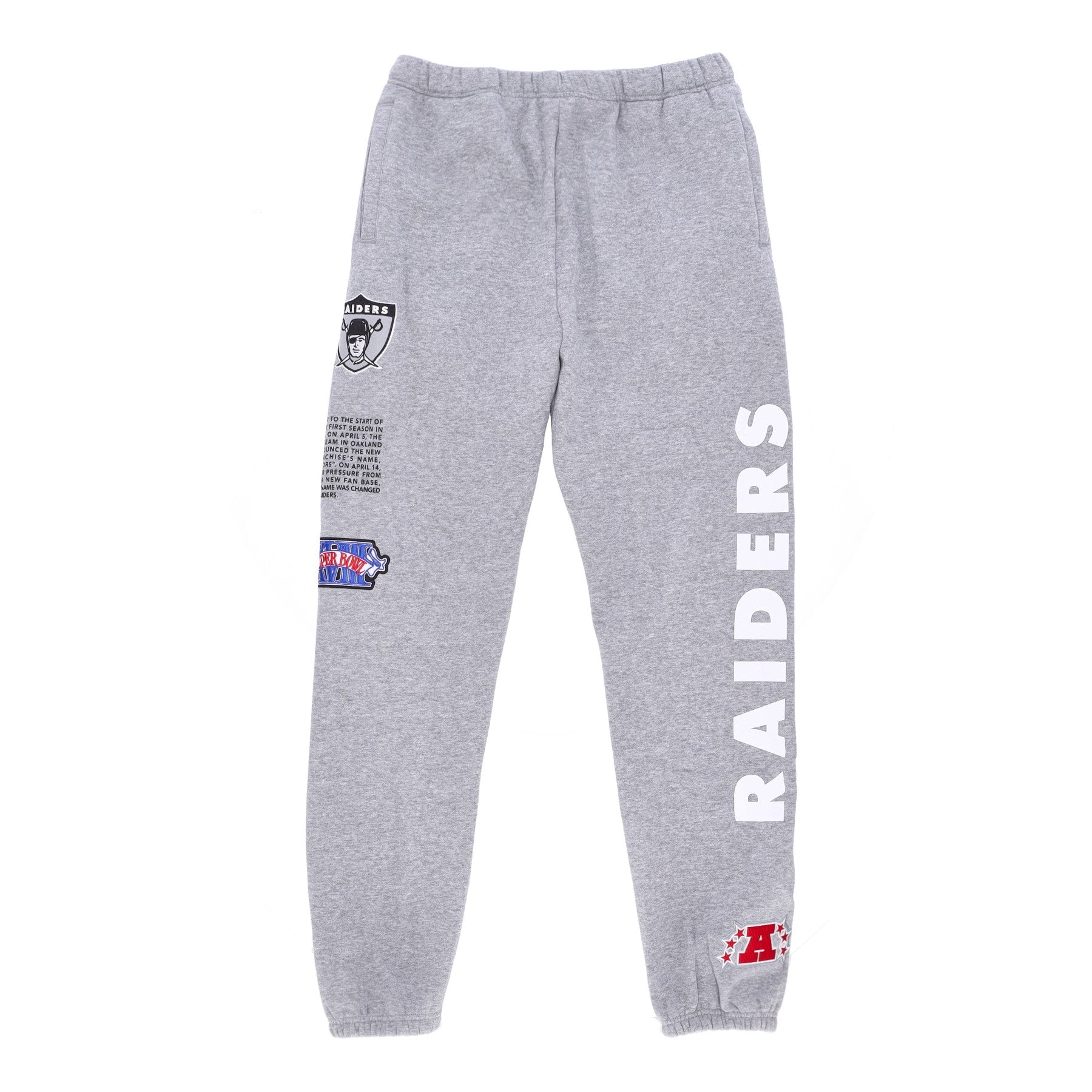 Herren-Fleece-Trainingshose Nfl Team Origins Fleece-Hose Oakrai Grey Heather