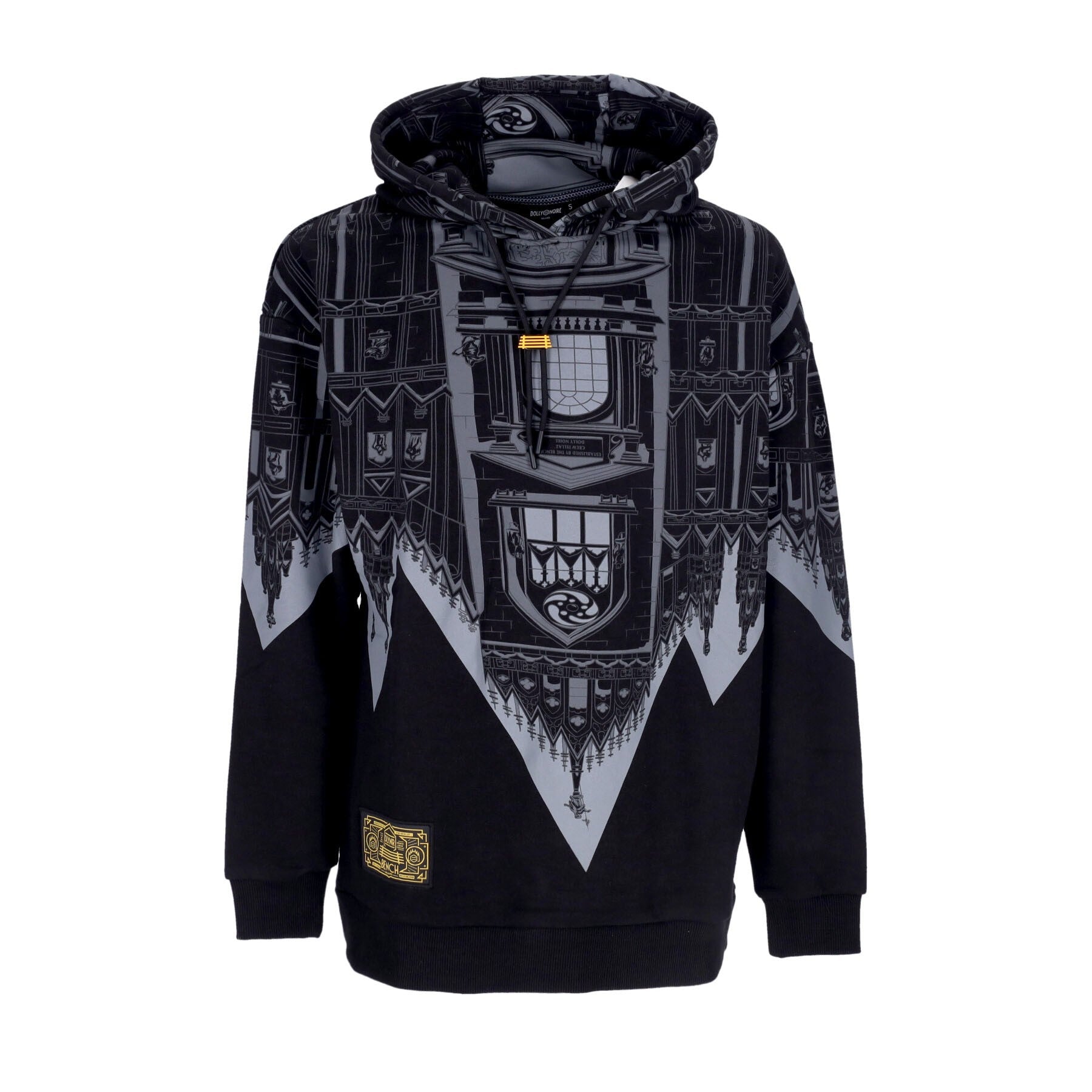 Leichtes Herren-Kapuzenpullover Bench Duomo Over Hoodie Schwarz