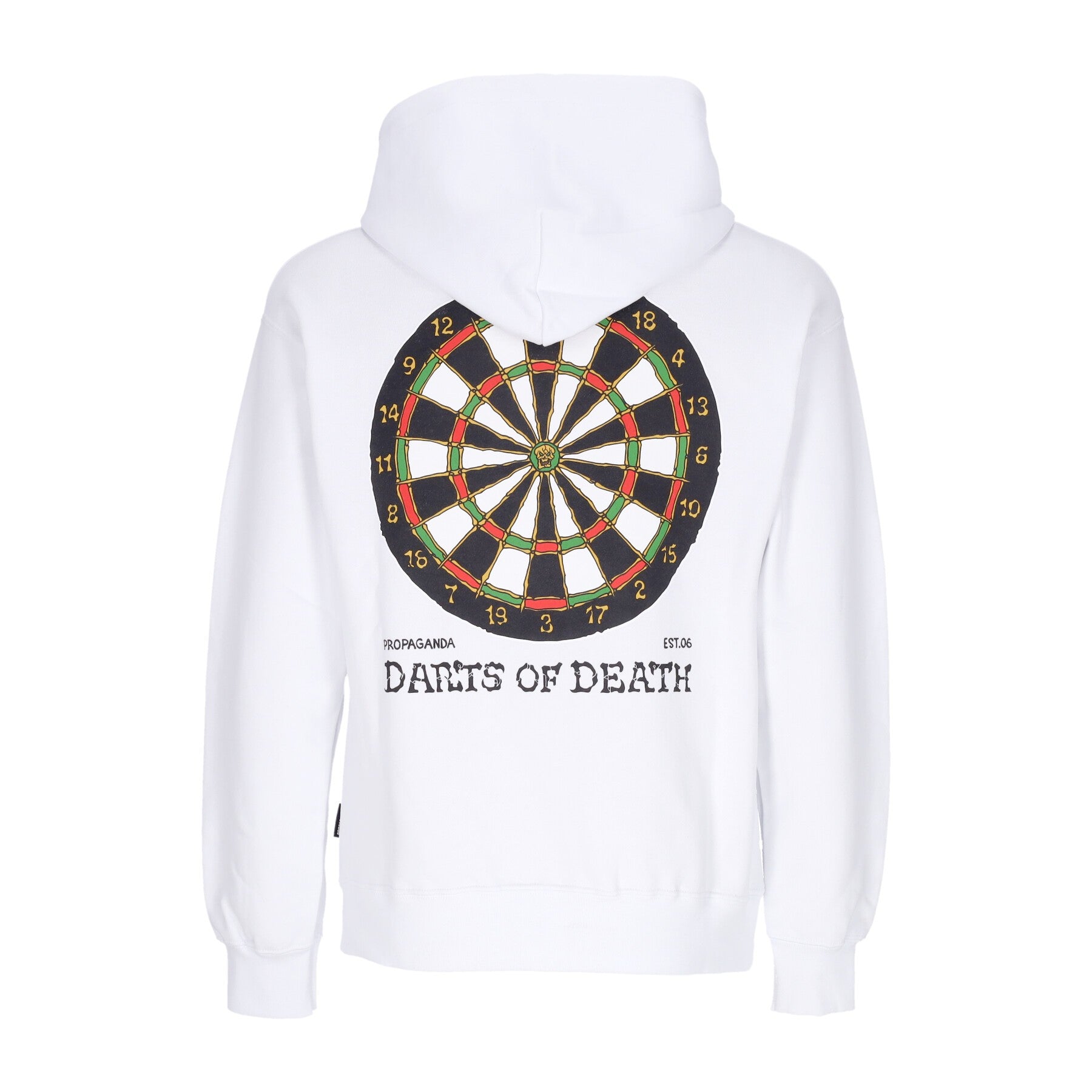 Darts Hoodie WeiBes, leichtes Herren-Sweatshirt mit Kapuze