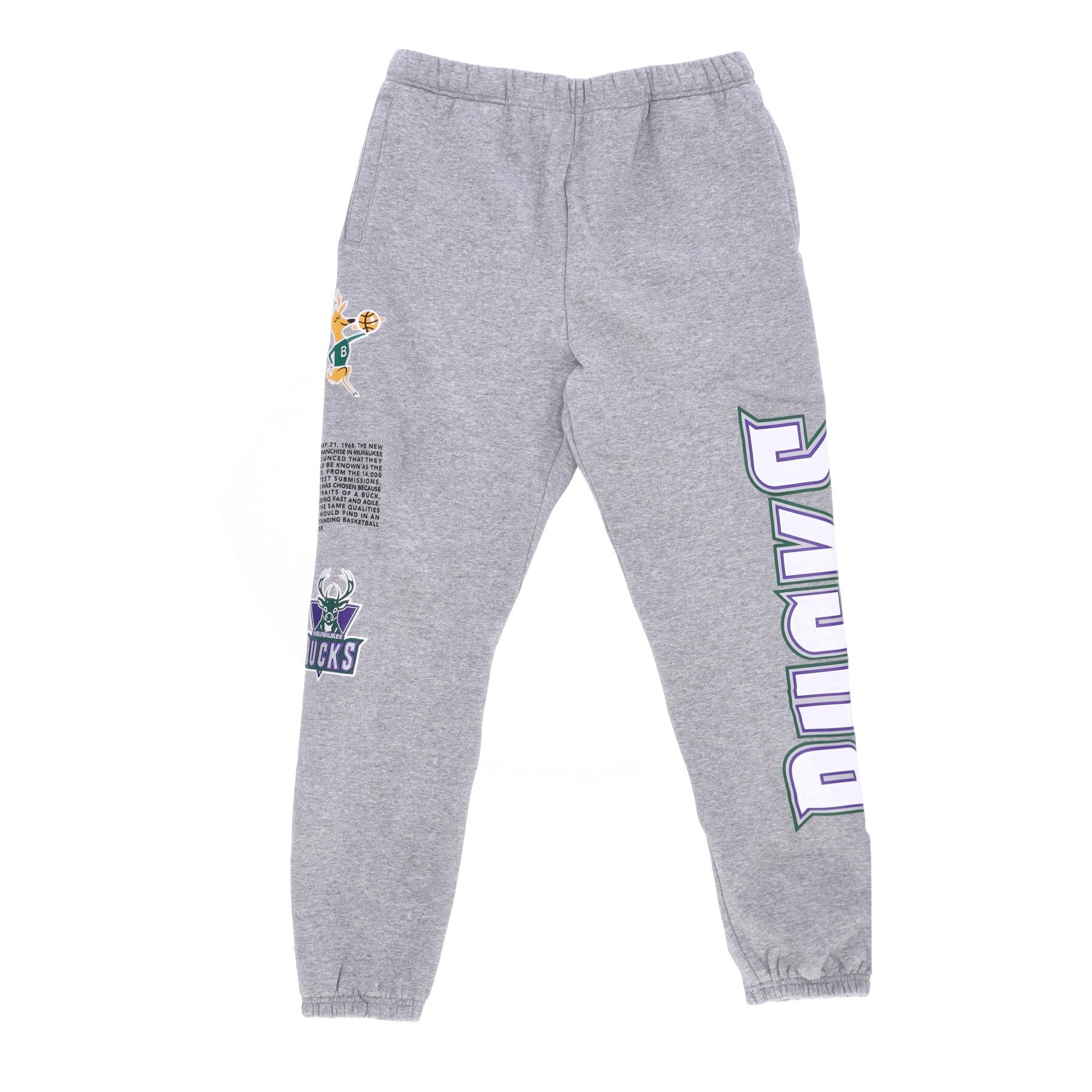 Fleece-Trainingshose fur Herren, Nba Team Origins Fleece-Hose, Hardwood Classics, Milbuc Grey Heather