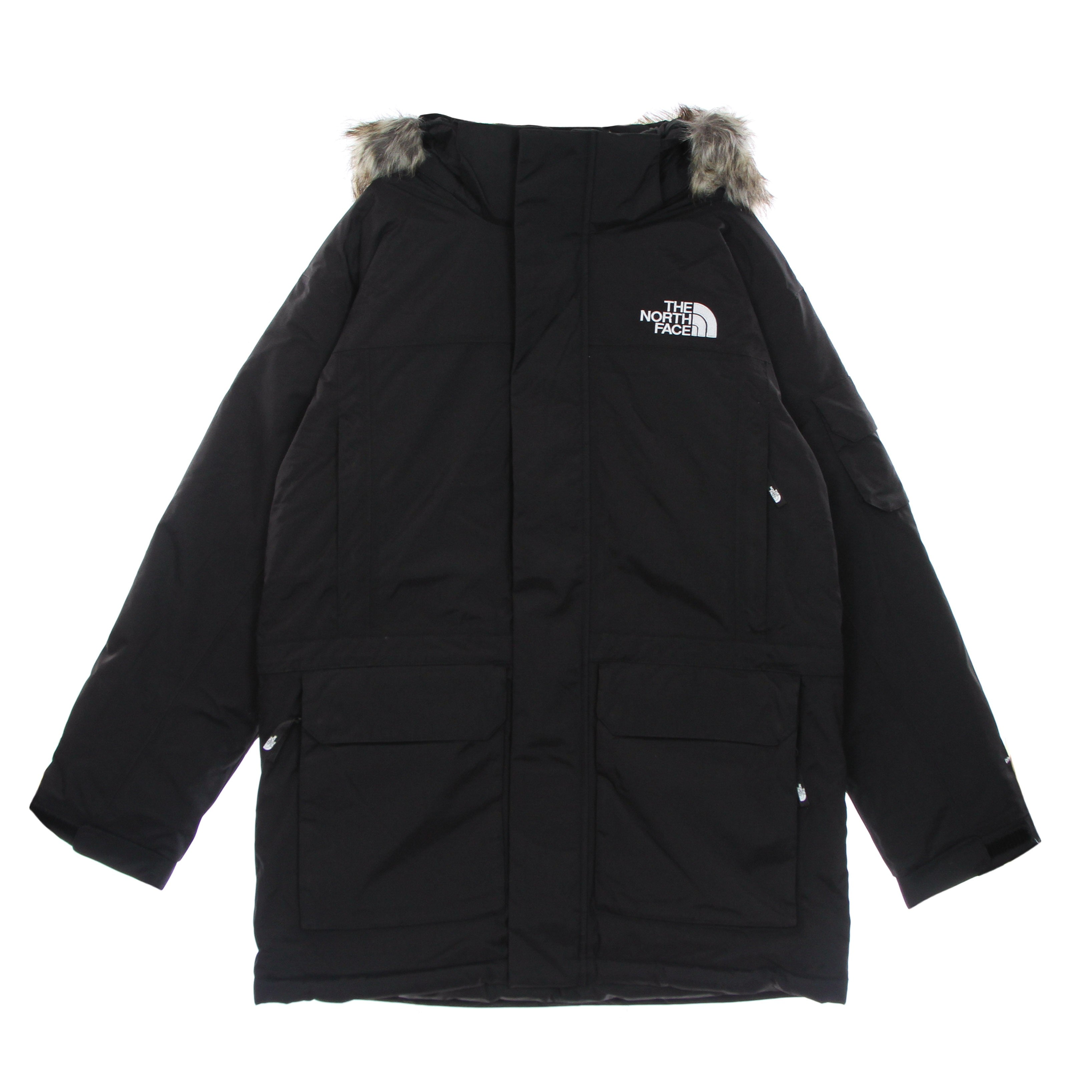 Recycelte Mcmurdo-Jacke. Schwarze lange Herrenjacke