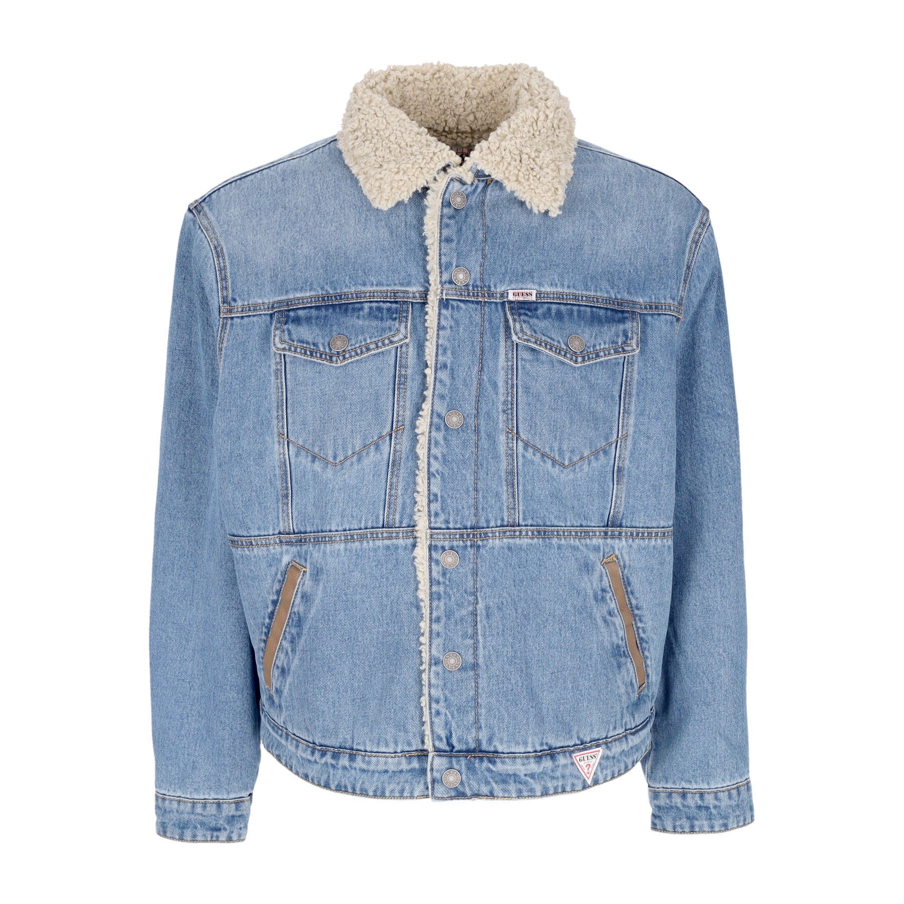 Herren Jeansjacke Go Vintage Jeansjacke Sanded Medium Wash