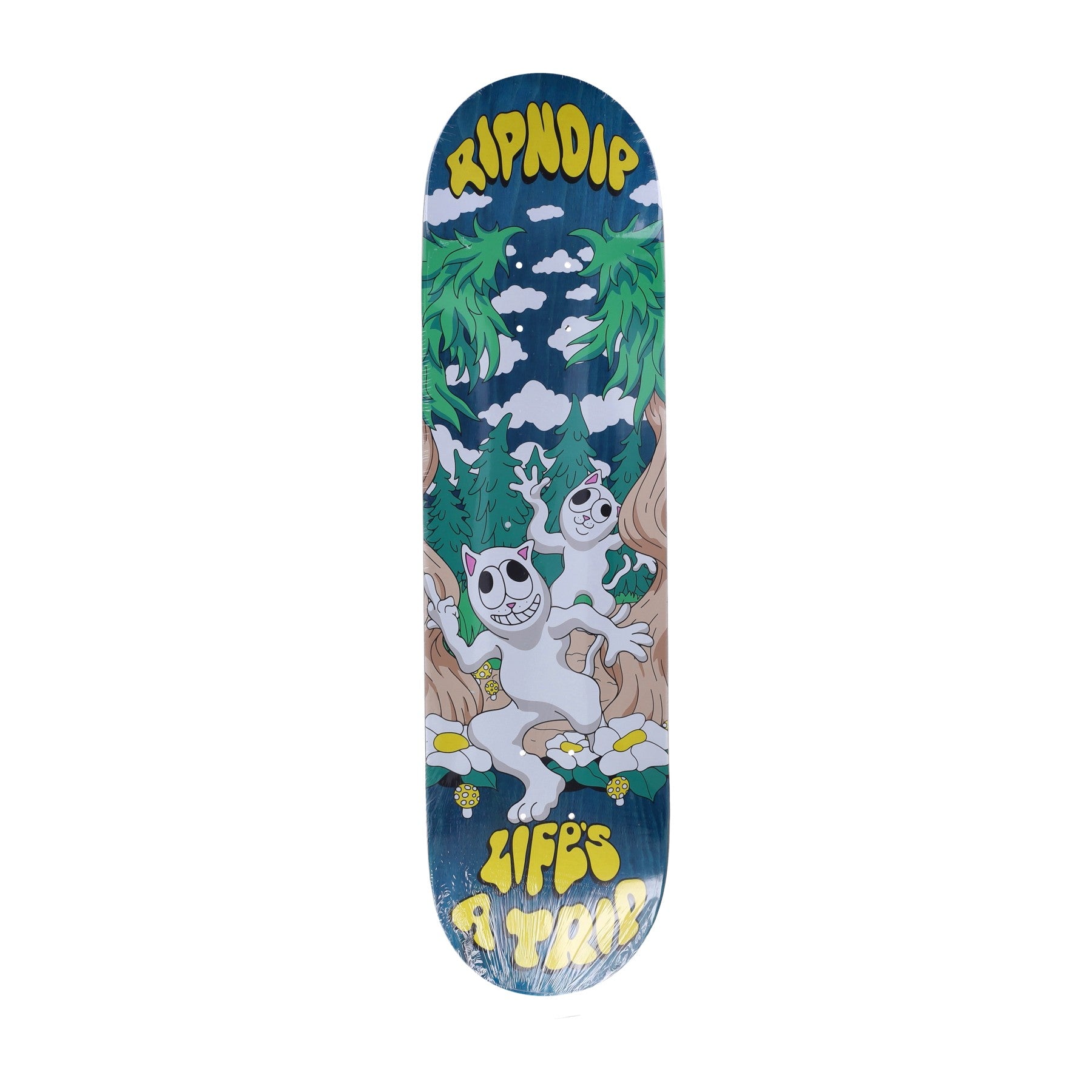 Herren-Skateboard-Deck Lifes A Trip Board Teal Blue