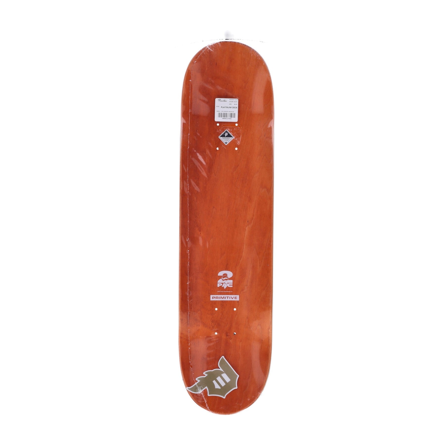 Herren-Skateboard-Deck Platinum Deck X 2pac Orange