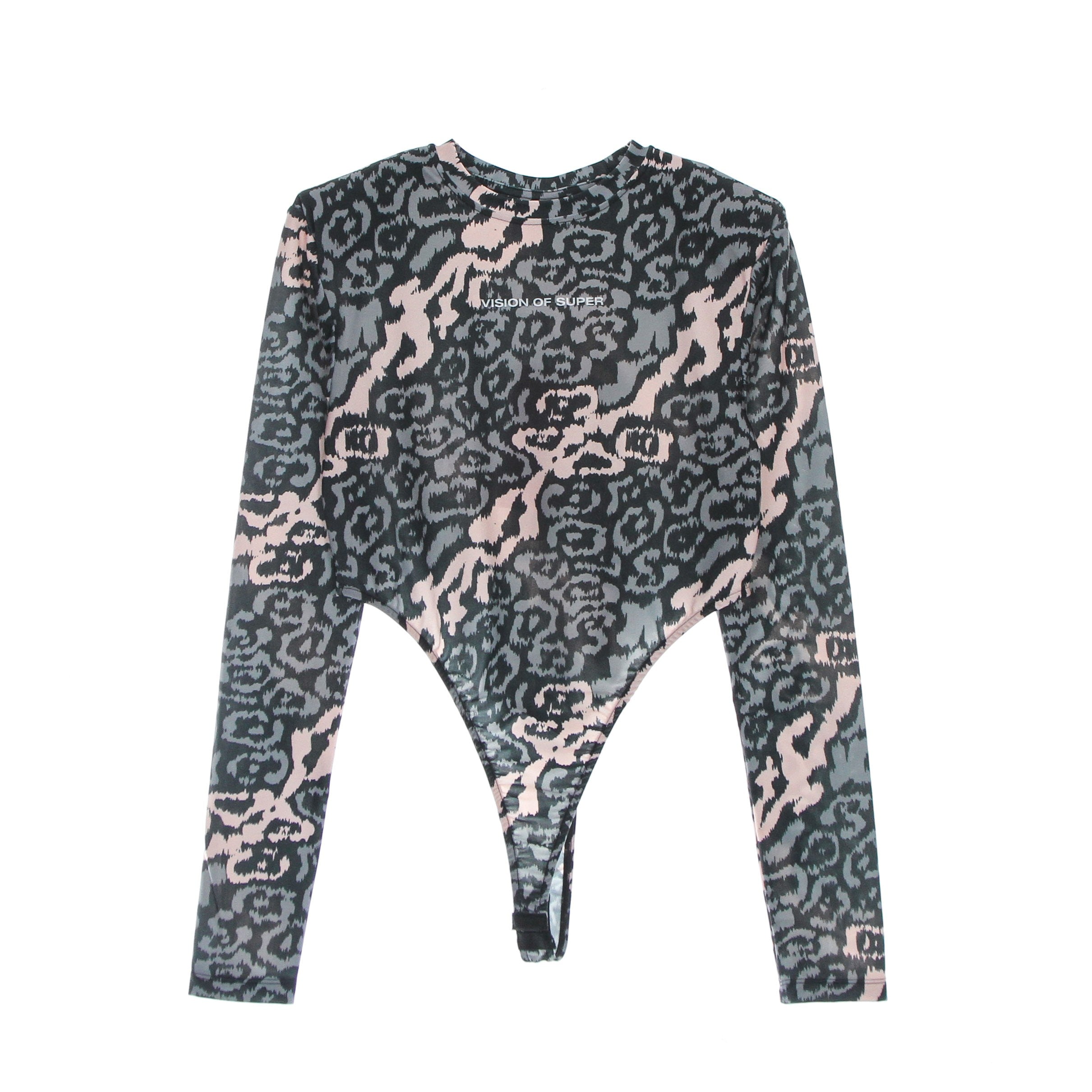 Body Woman Allover Leopard Body Rosa/Grau
