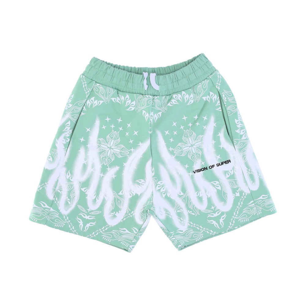 Herren-Trainingsshorts mit Bandana-Print, Grun