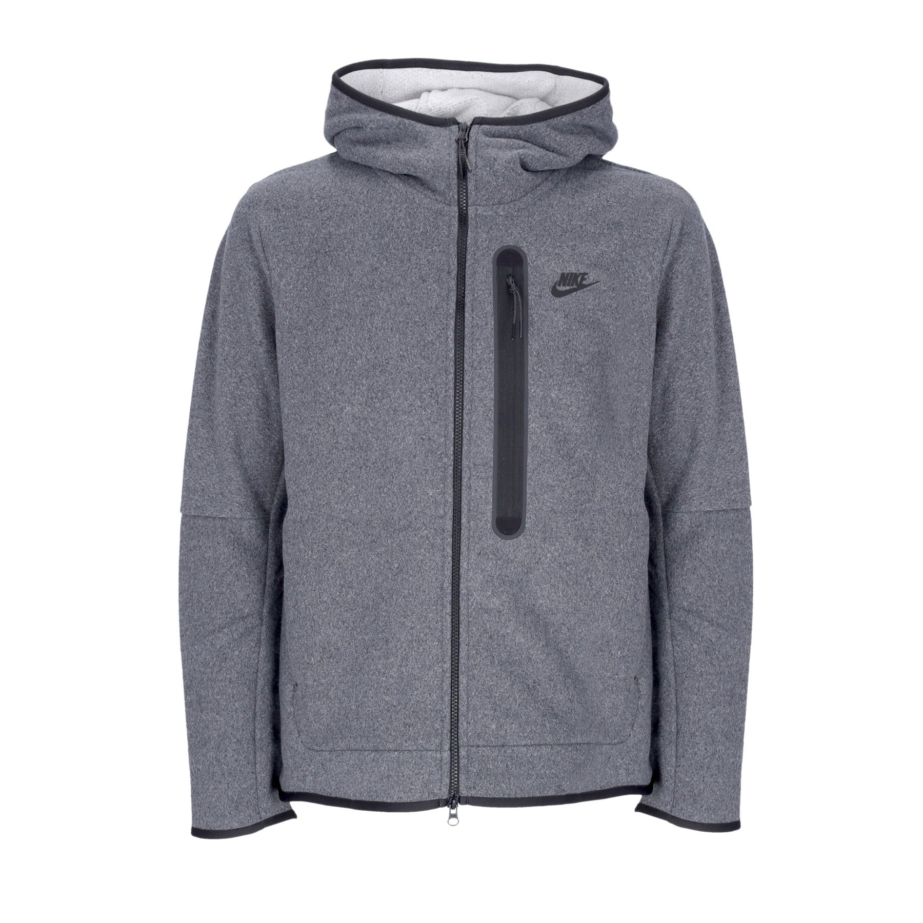 Herren-Hoodie mit ReiBverschluss, Sportswear Tech Fleece, Winter-Hoodie mit durchgehendem ReiBverschluss, Schwarz/Schwarz