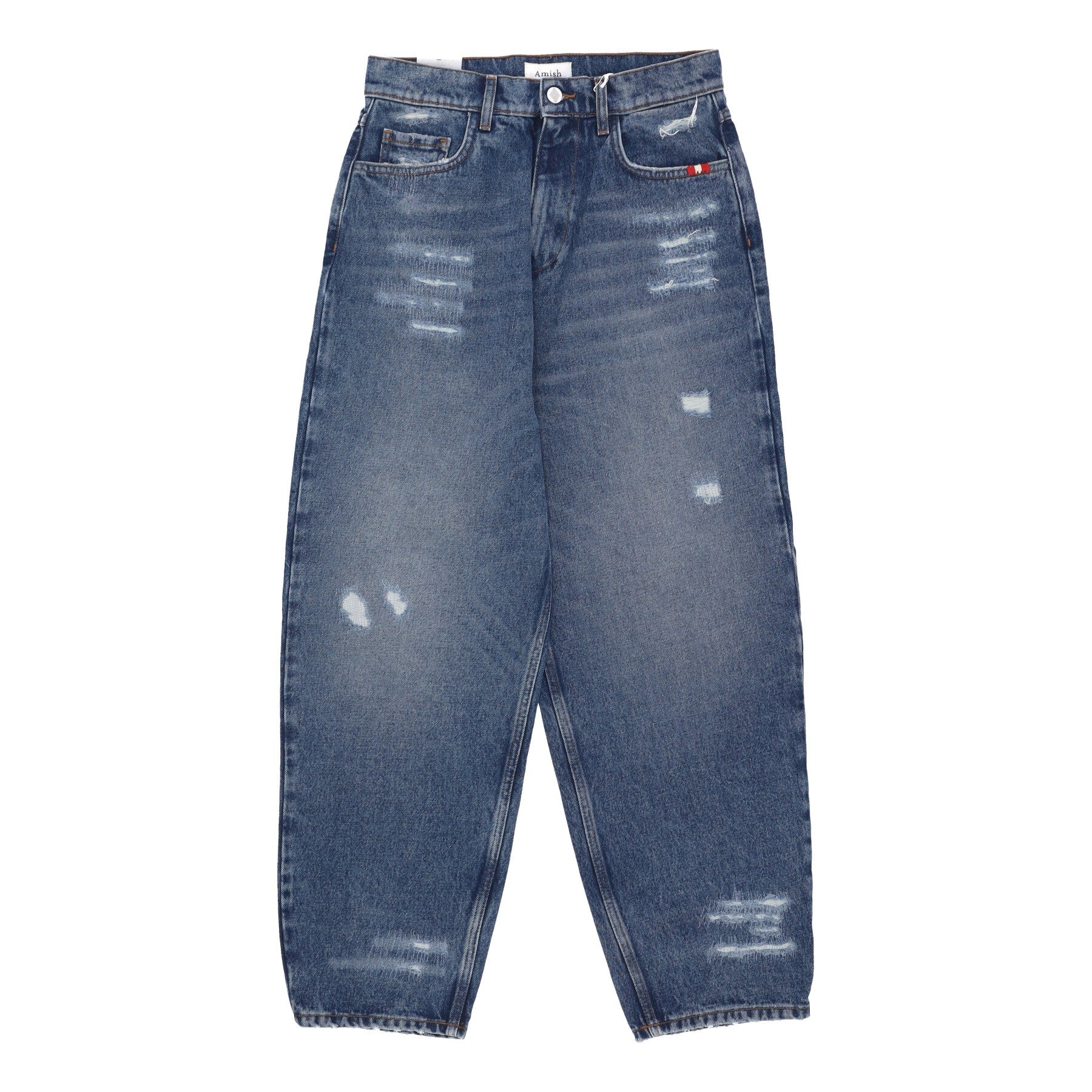 Damenjeans W Baggy Denim Ripped Denim