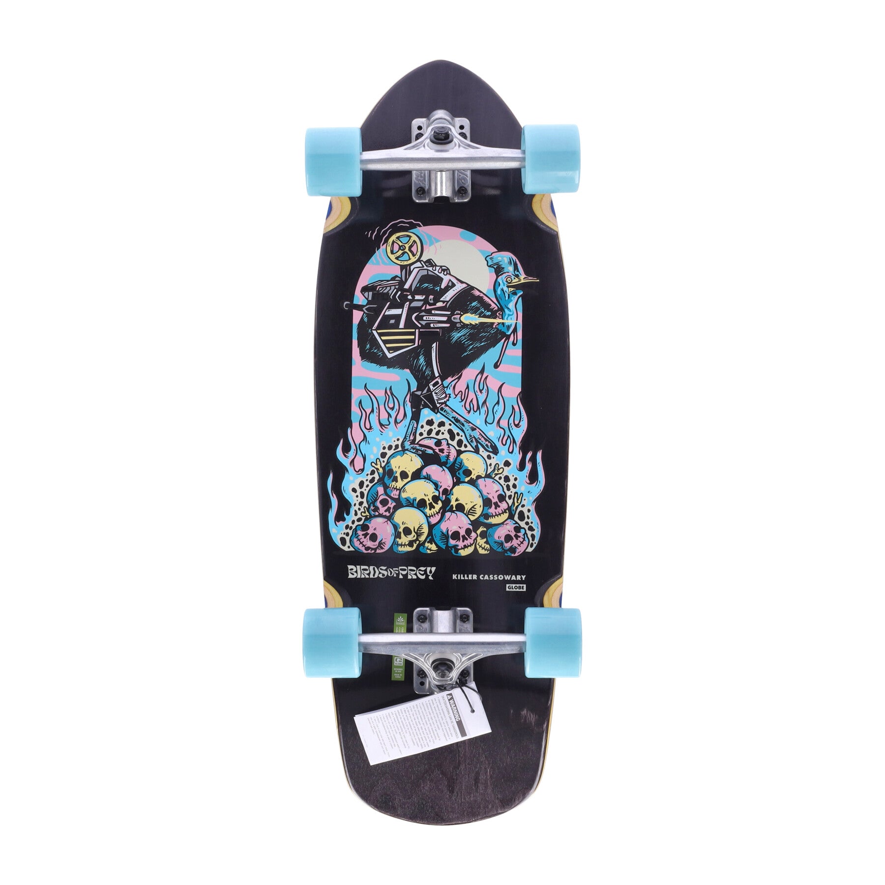 Zusammengebautes Herren-Skateboard Stubby Schwarz/Blaugrun
