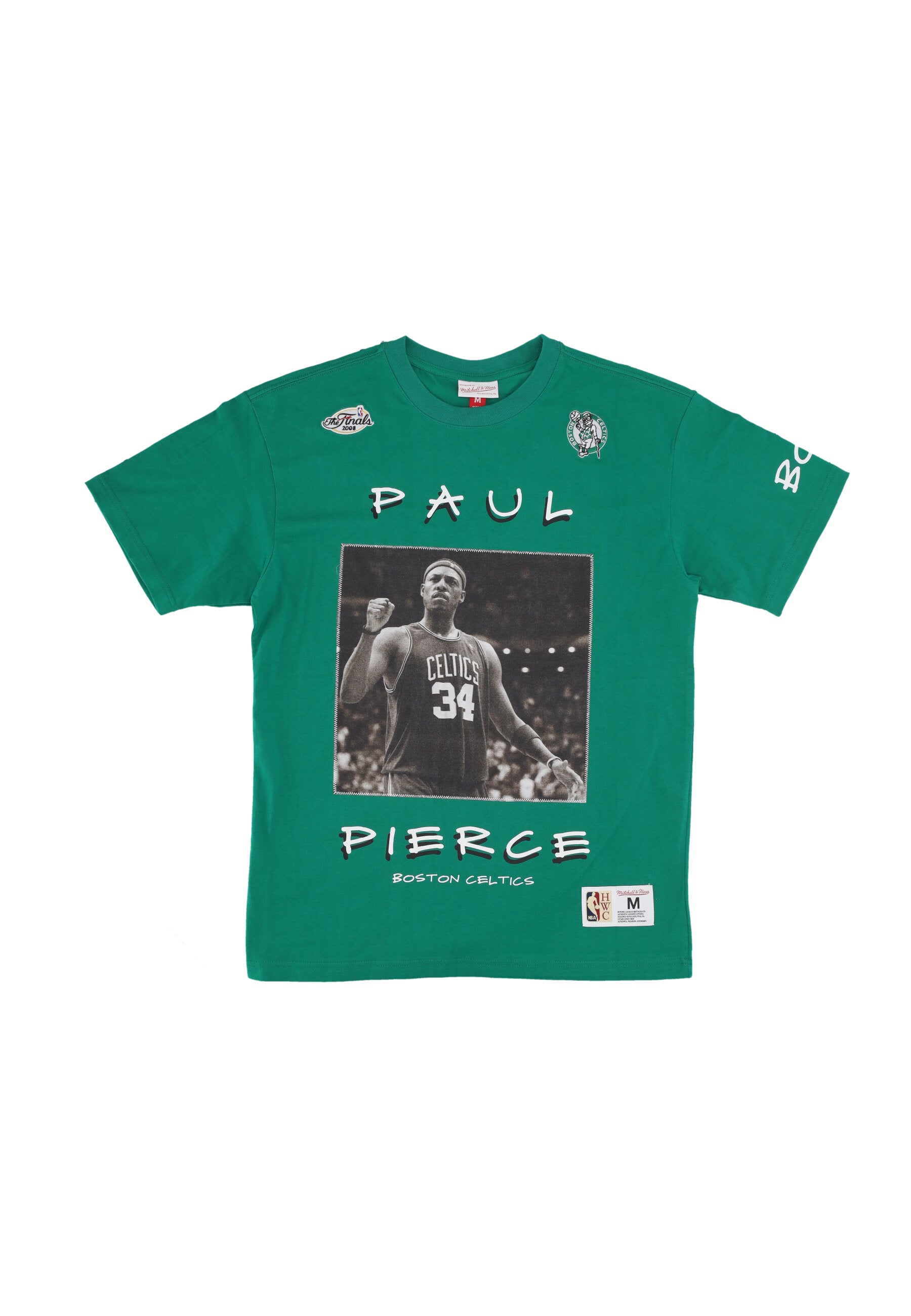 Herren T-Shirt NBA Heavyweight Premium Player Vintage Logo Tee Paul Pierce Boscel Kelly Green