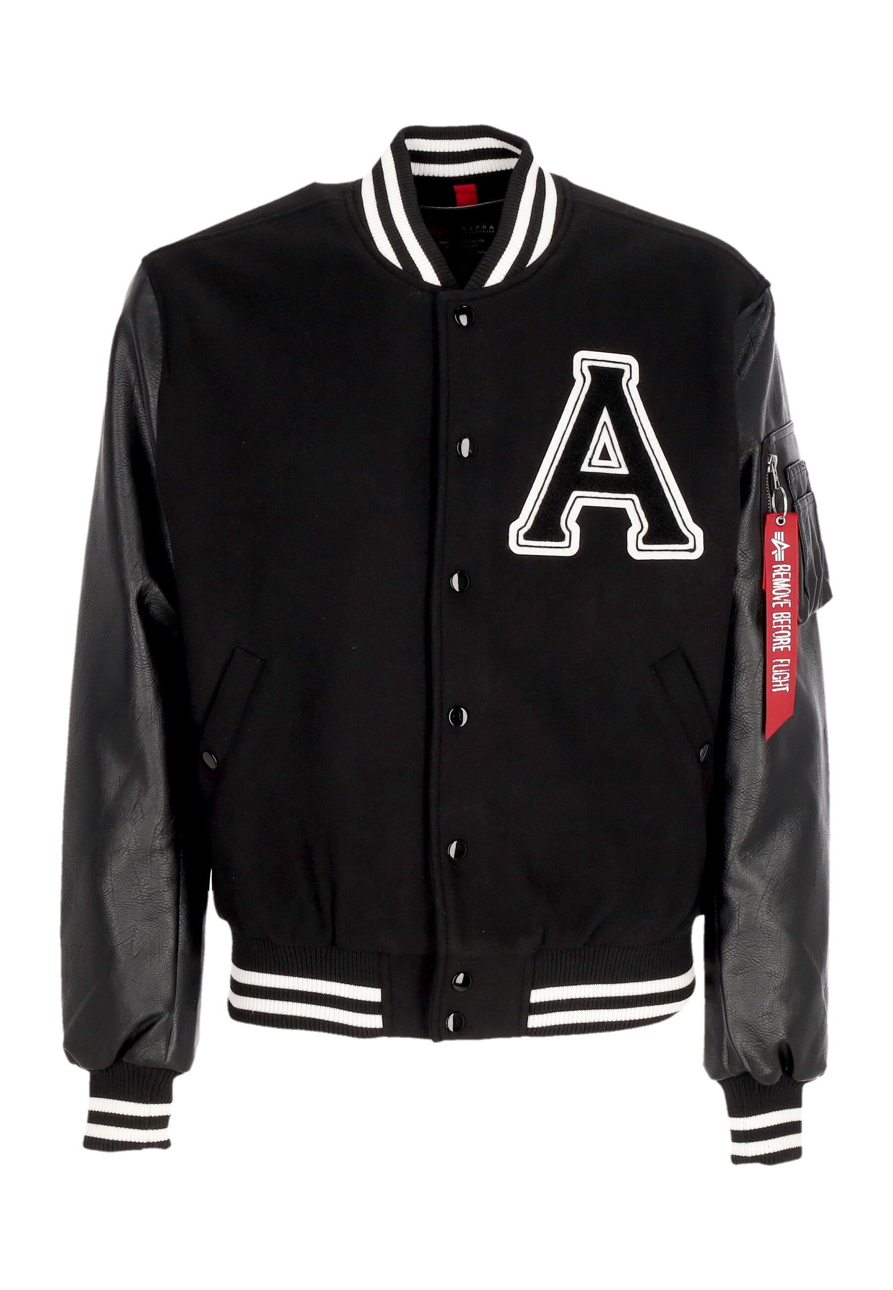 Pu College Jacke Herren College Jacke Schwarz