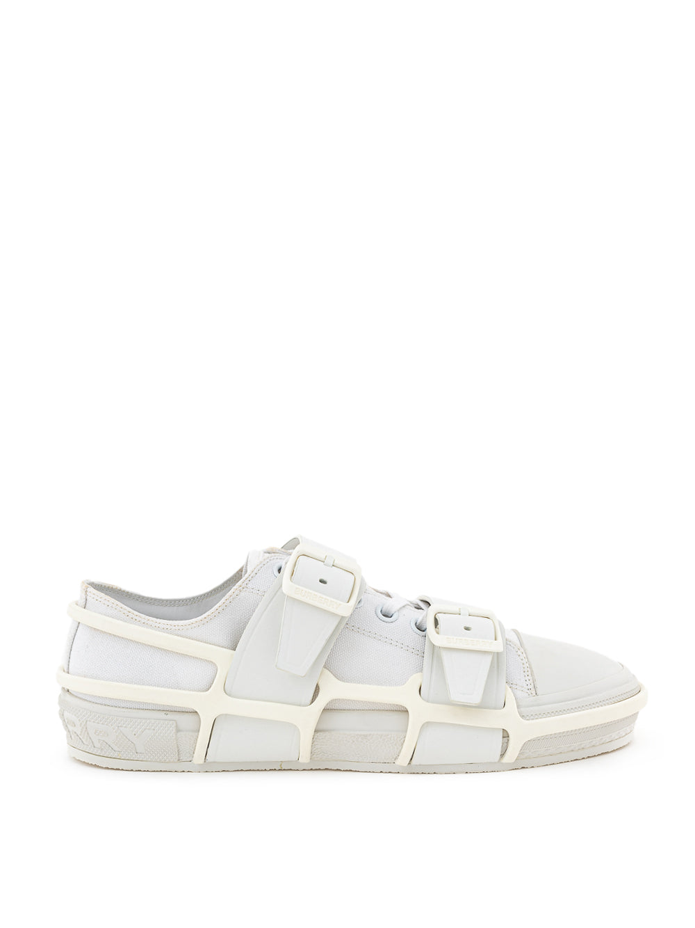 White Tela sneaker mit AuBenstruktur in Gummi Burberry
