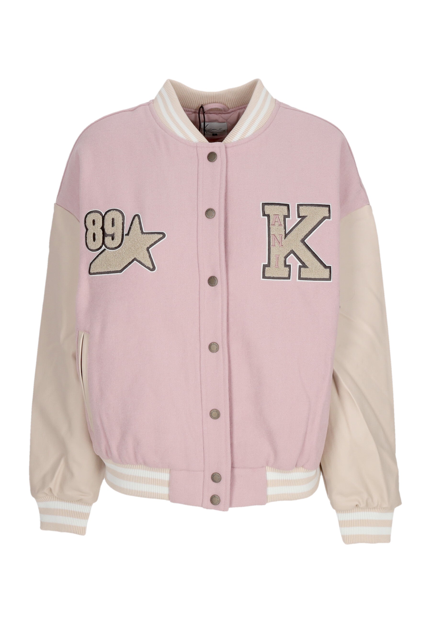 Damen College-Jacke W Retro Patch Star Logo Os College-Jacke Rose/heller Sand