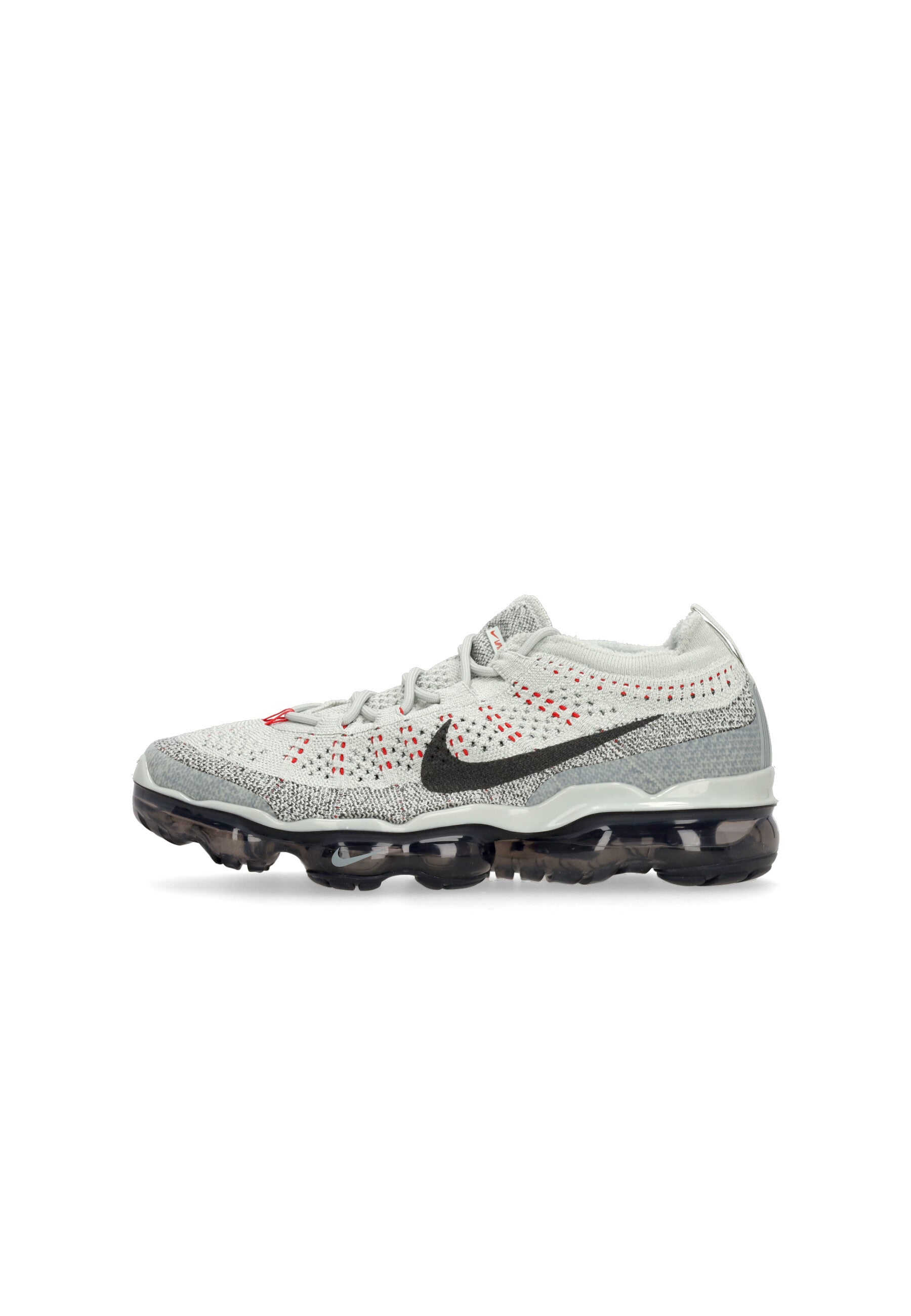 Herren Low Shoe Air Vapormax 2023 Flyknit Licht Silber / Rauch Grau / Pants Rot