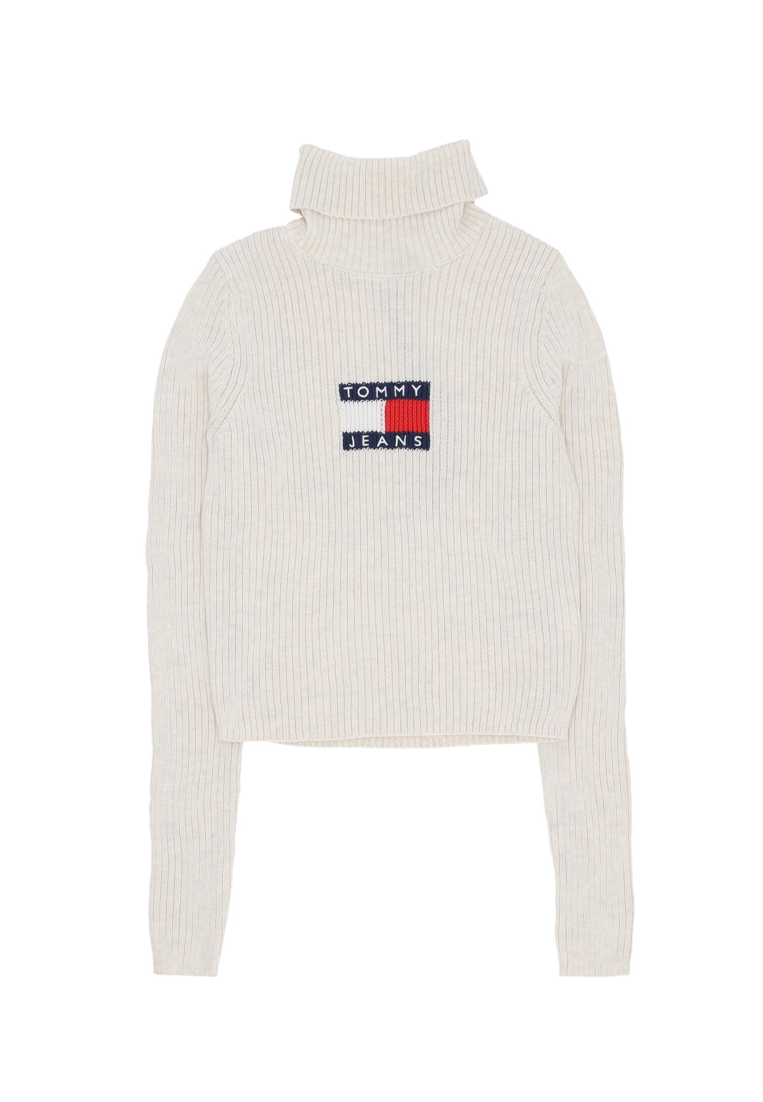 Damen Pullover W Melange Schildkrotenhalsfahne Pullover Ancient White Melange