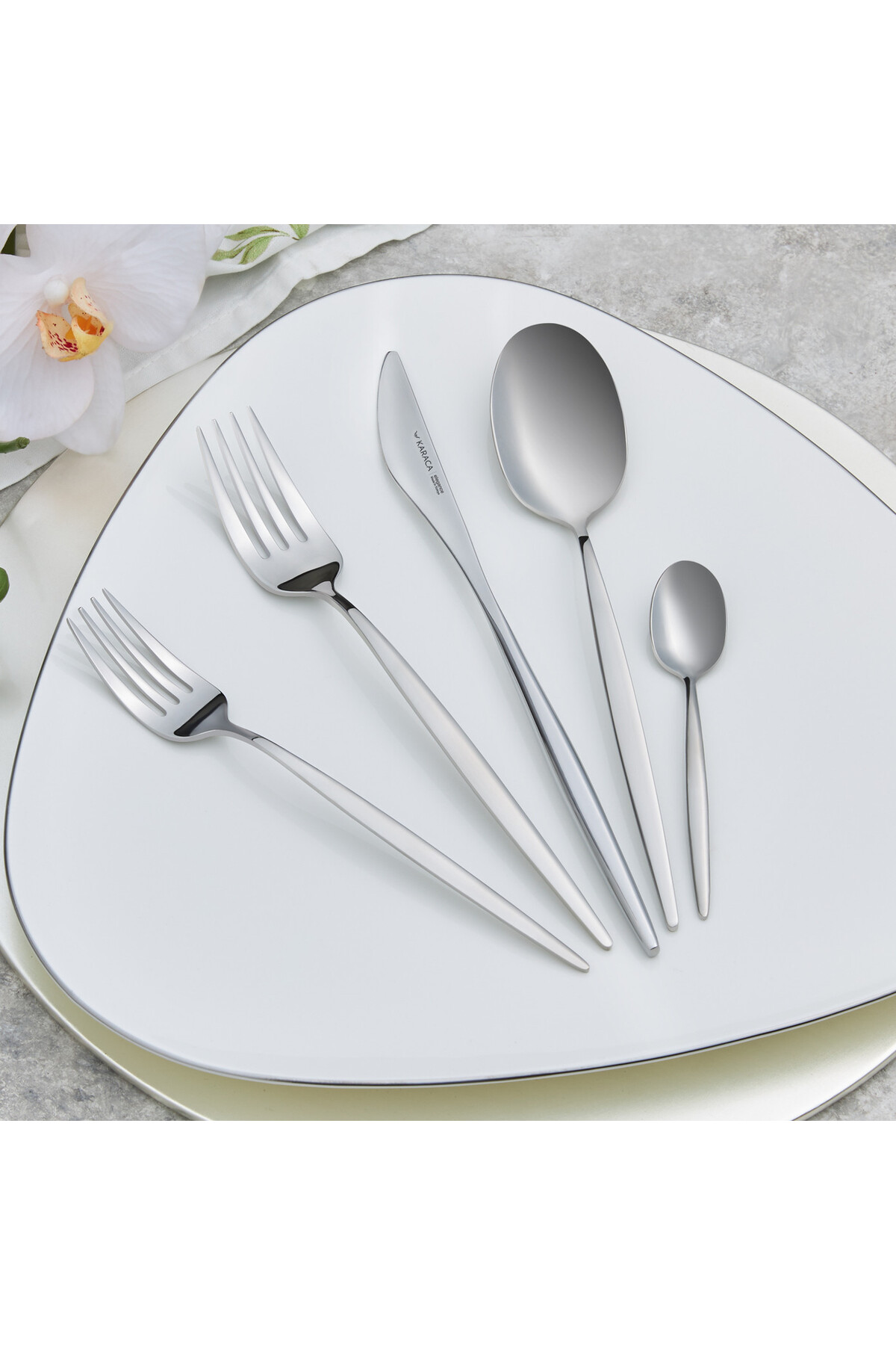 Karaca Lizbon Besteckset Mit Box Set 60-teilig, Für 12 Personen, 18/10 Edelstahl Besteck-set - One Size