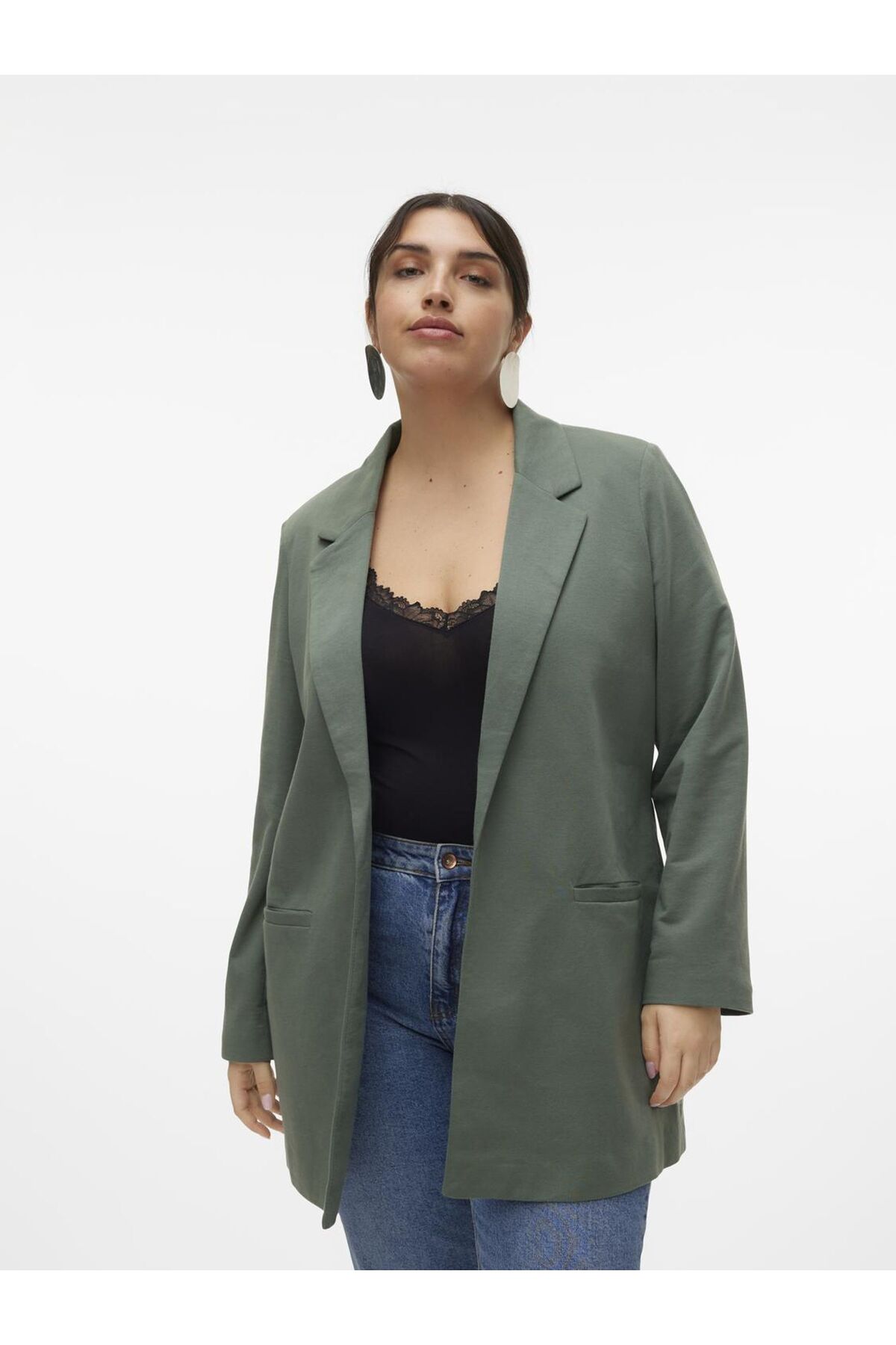 Veromoda Curve Blazer Locker Geschnitten Reverskragen Curve Blazer für Damen - 50