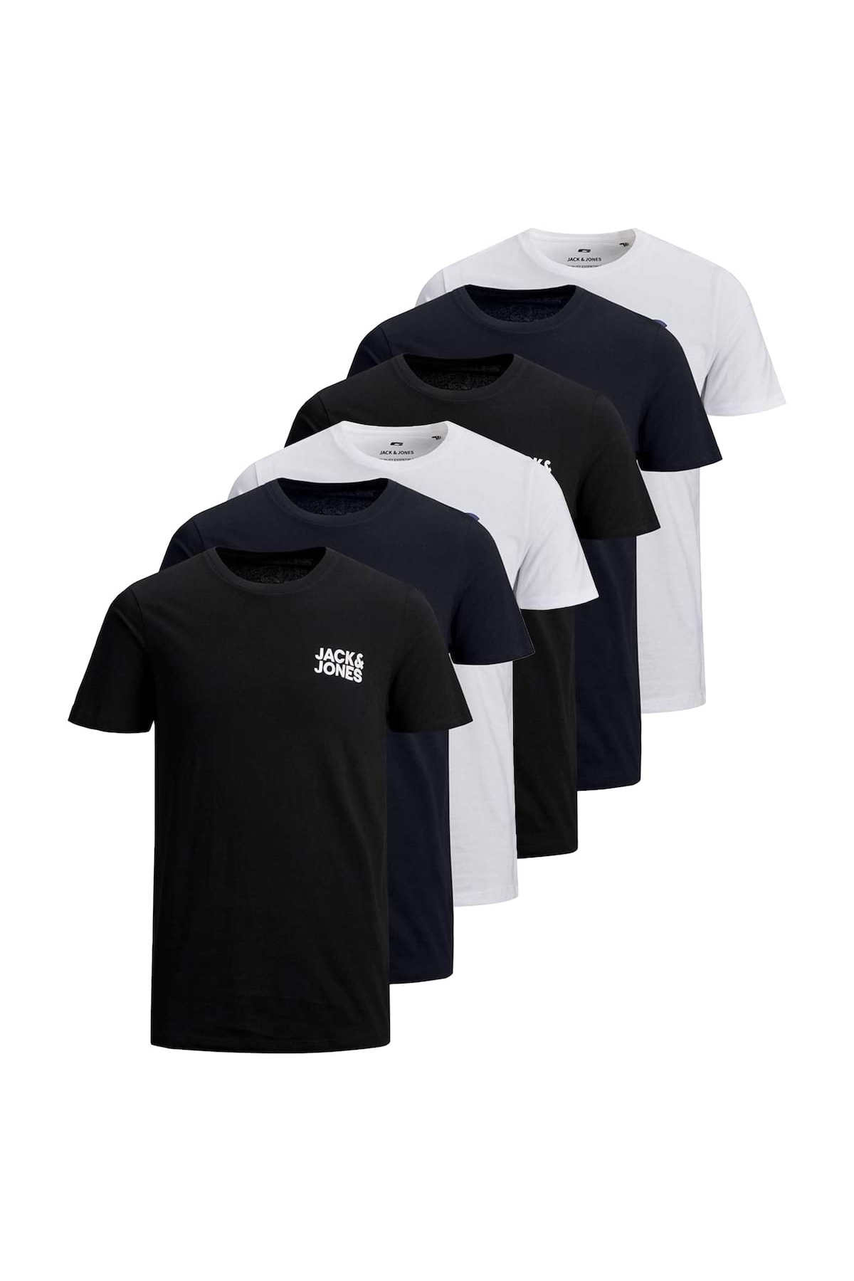 Jack & Jones Jack&jones 6er-pack Hosen – Jjecorp Logo Tee, O-ausschnitt, Baumwolle für Herren - S
