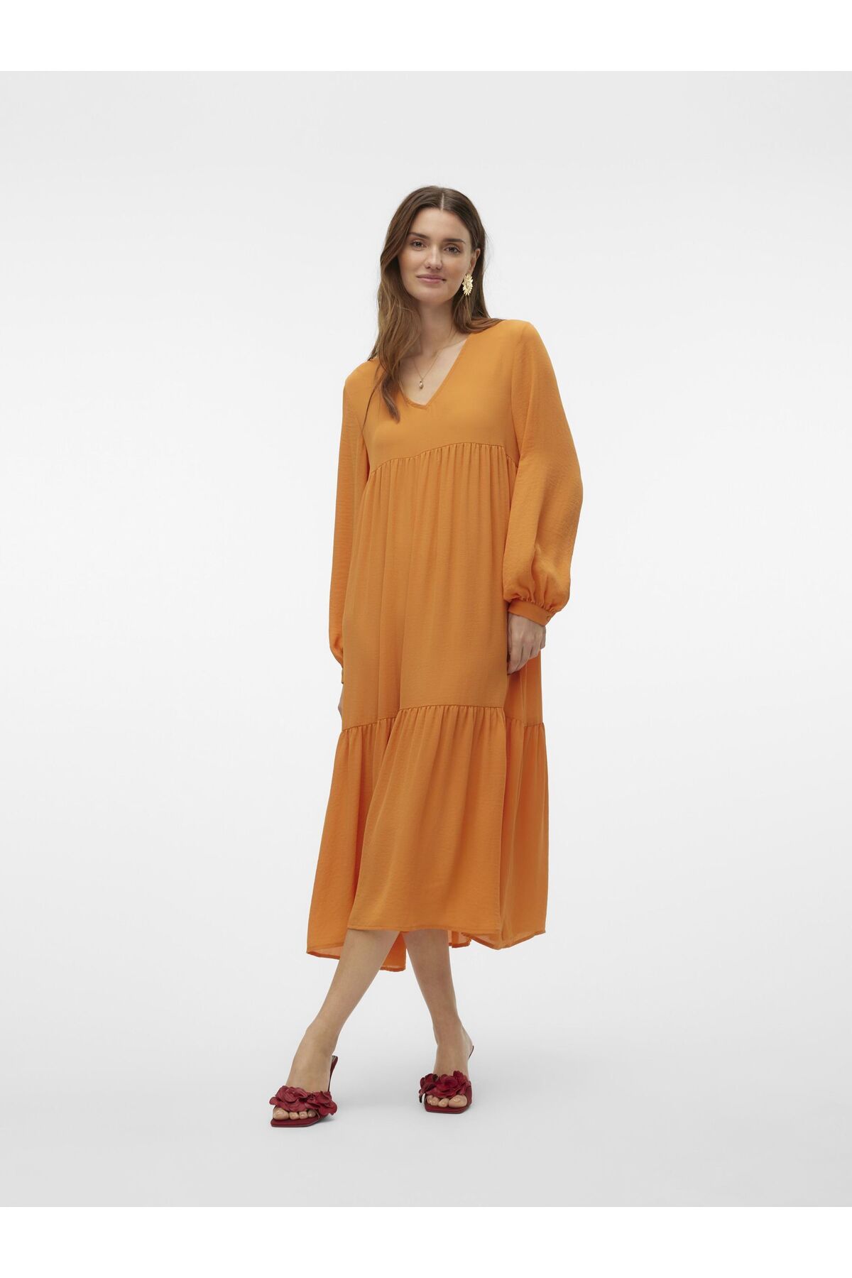 Vero Moda Kleid Vmzigga Langes Kleid für Damen - XS