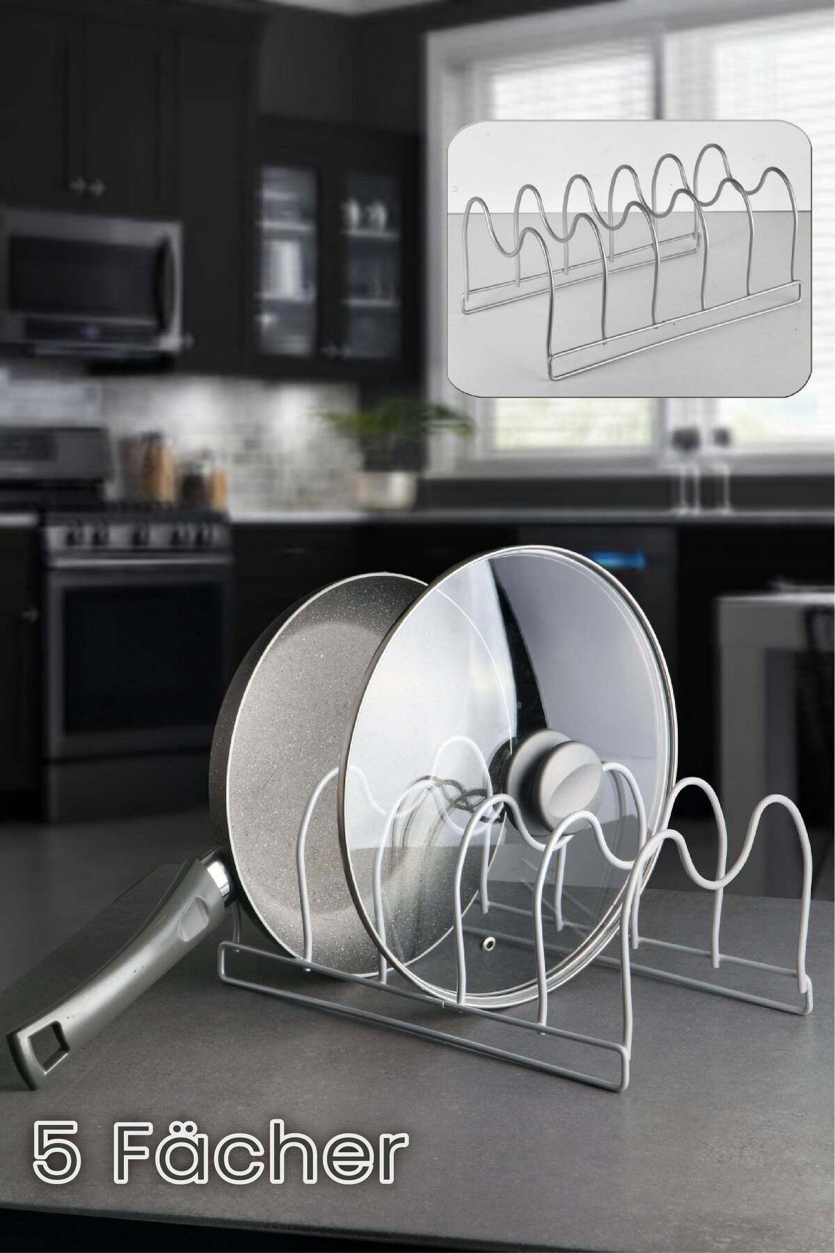 Viwares Pfannen Organizer 5 Fächer - One Size