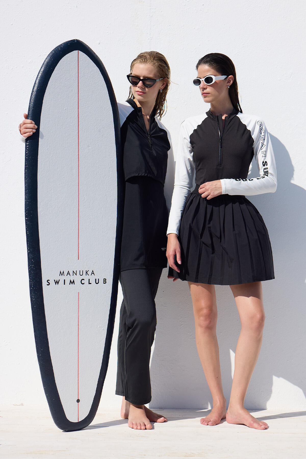 Manuka Schwarzer Surf-badeanzug – Farbblock-badeanzug für Damen - M