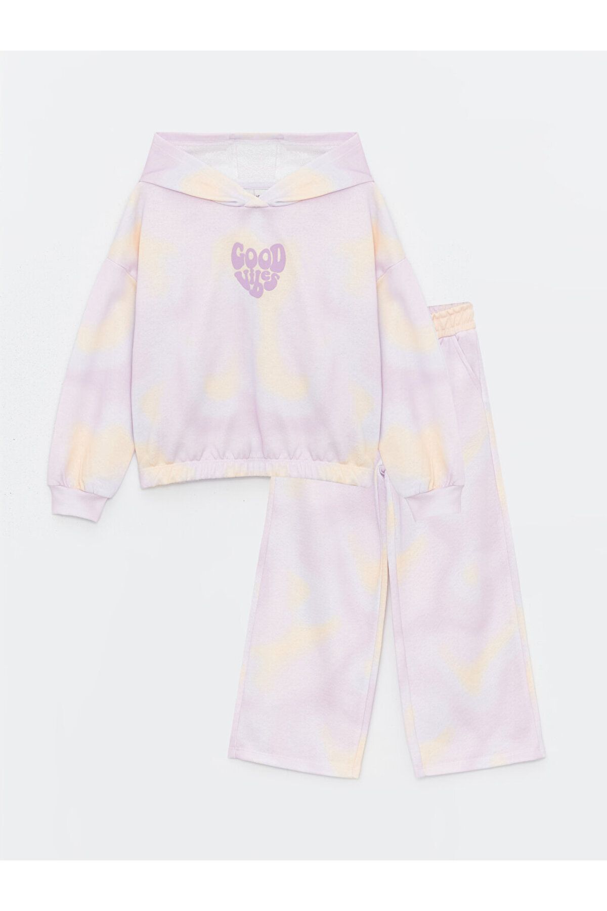 LC Waikiki Bedrucktes Langarm-hoodie- Und Jogginghosen-set Für Mädchen für Damen - 5–6 Jahre