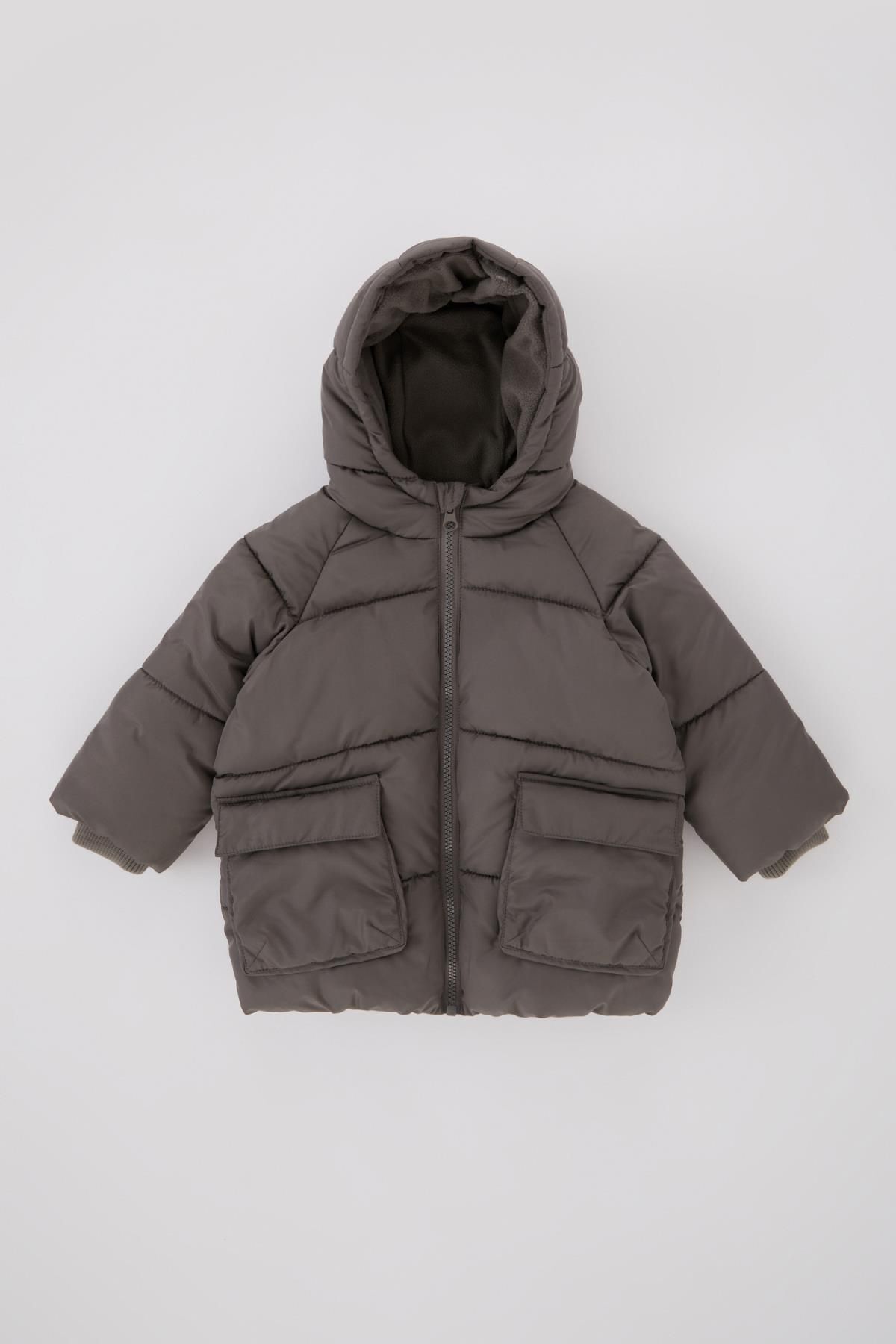 DeFacto Pufferjacke Für Baby-jungen Mit Kapuze Und Futter A2212a523wn für Herren - 6–9 Monate