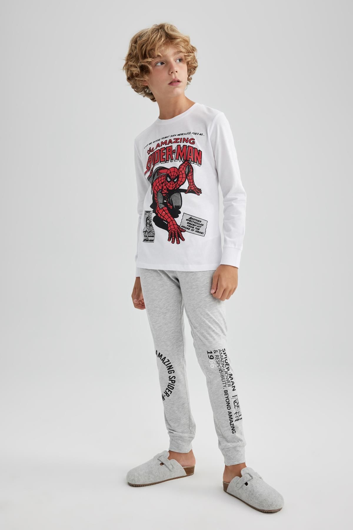 DeFacto Marvel Comics Langarm-pyjama-set Für Jungen A6728a823au für Herren - 9–10 Jahre