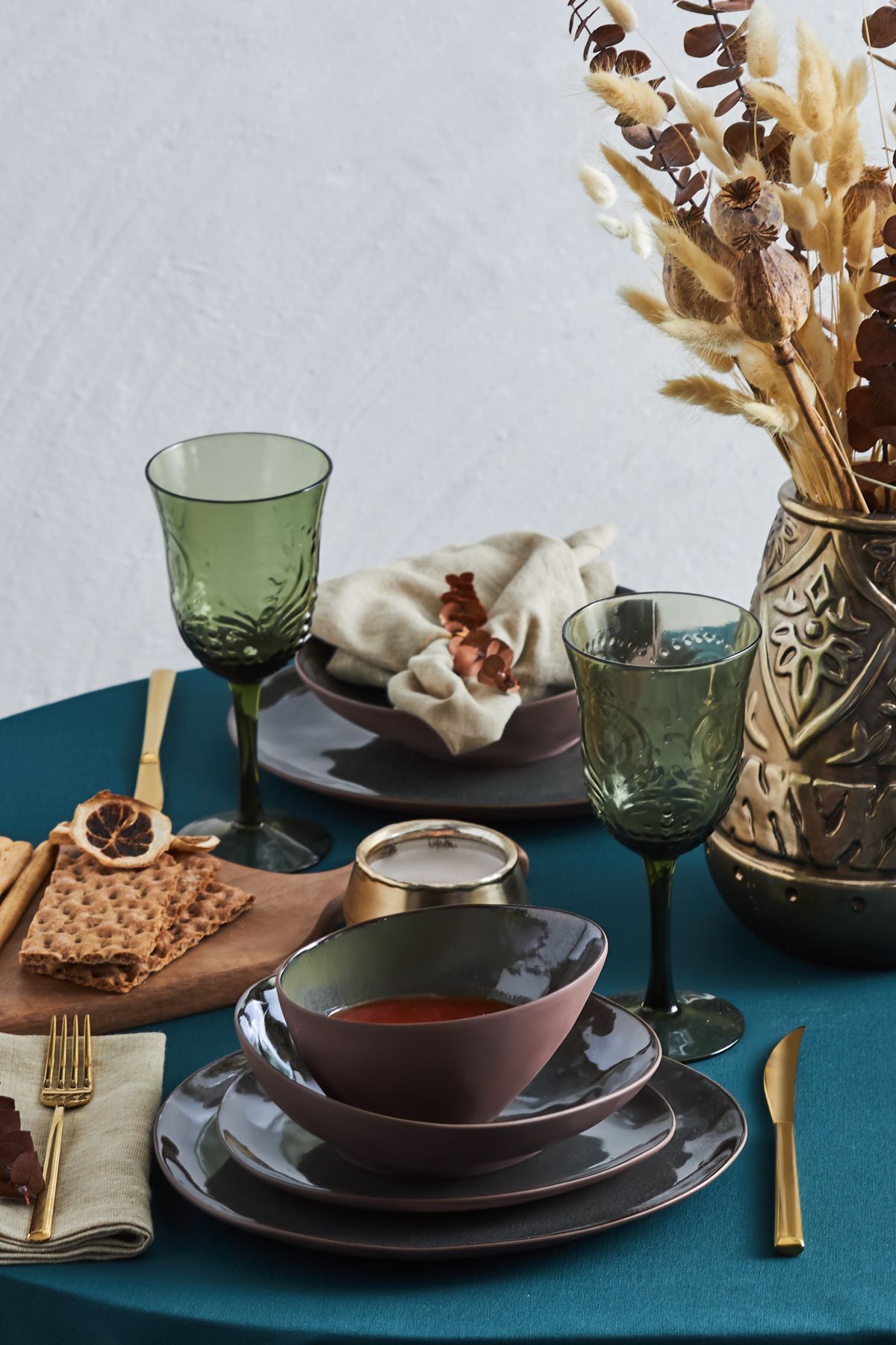 Karaca Bonn Reactive Stoneware 24-teiliges Tafelservice Für 6 Personen - One Size