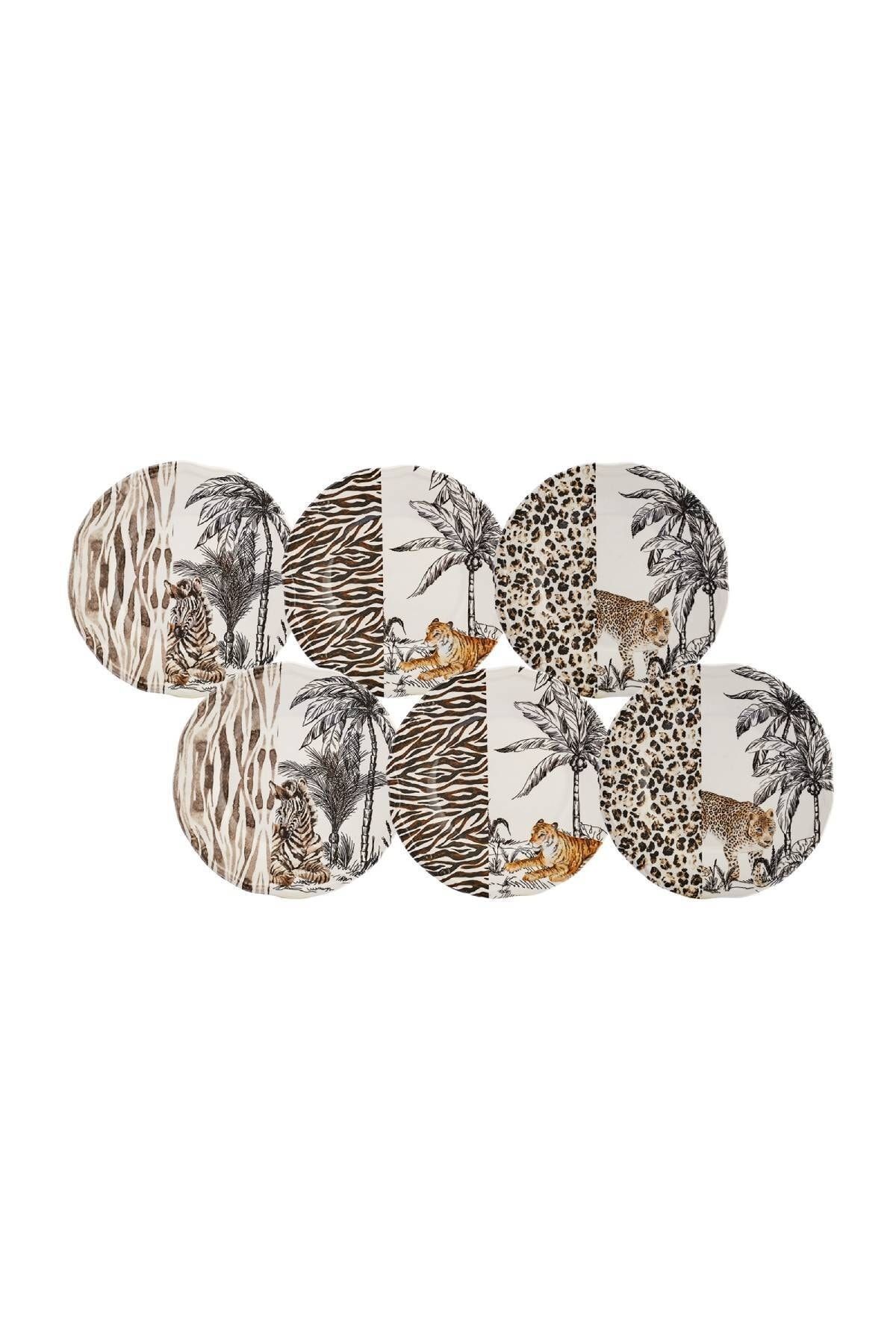 Karaca Amazon Keramik Kuchen Dessert Set Für 6 Personen 21 Cm - One Size