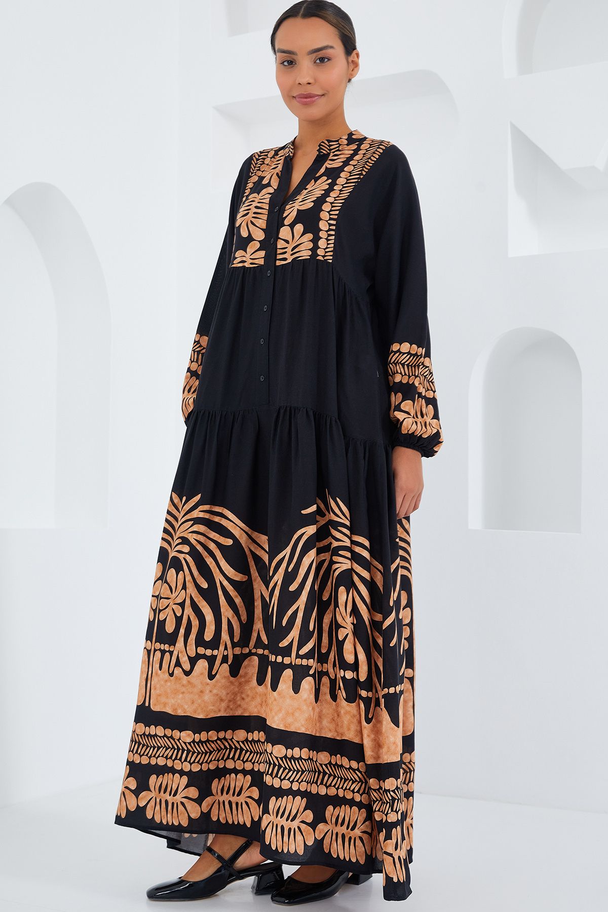Bigdart Schwarzes Hijab-kleid Aus Nerzviskose 2423 für Damen - 40