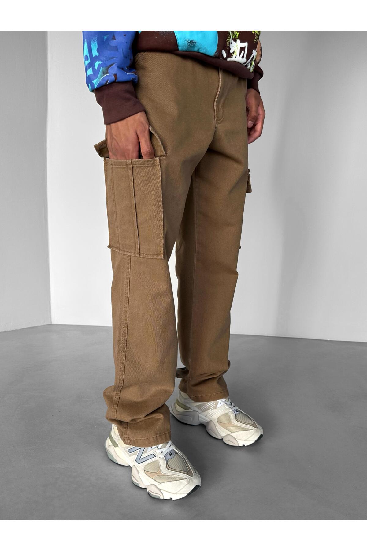 ablukaonline Cargohose – Baggy Fit, Braun für Herren - 31