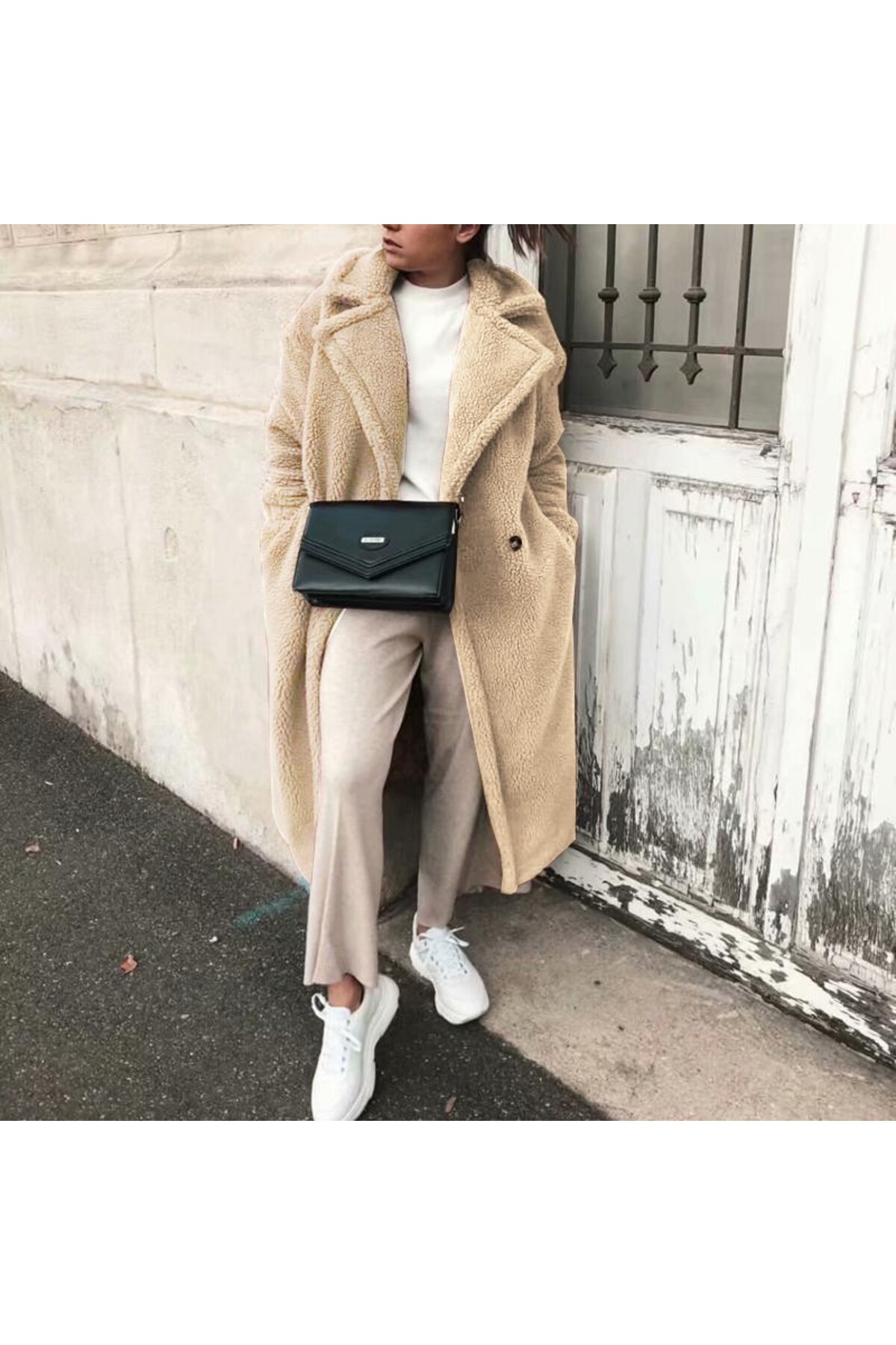 Barbora Plüsch-winterjacke Mit Knöpfen für Damen - XS