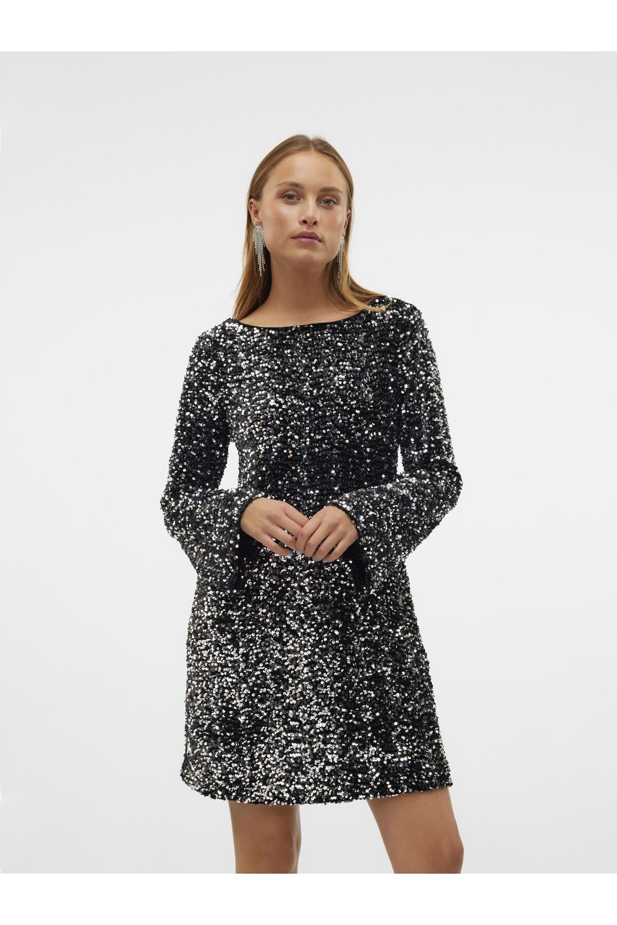 Vero Moda Kleid Vmlaila Kurzes Kleid für Damen - L