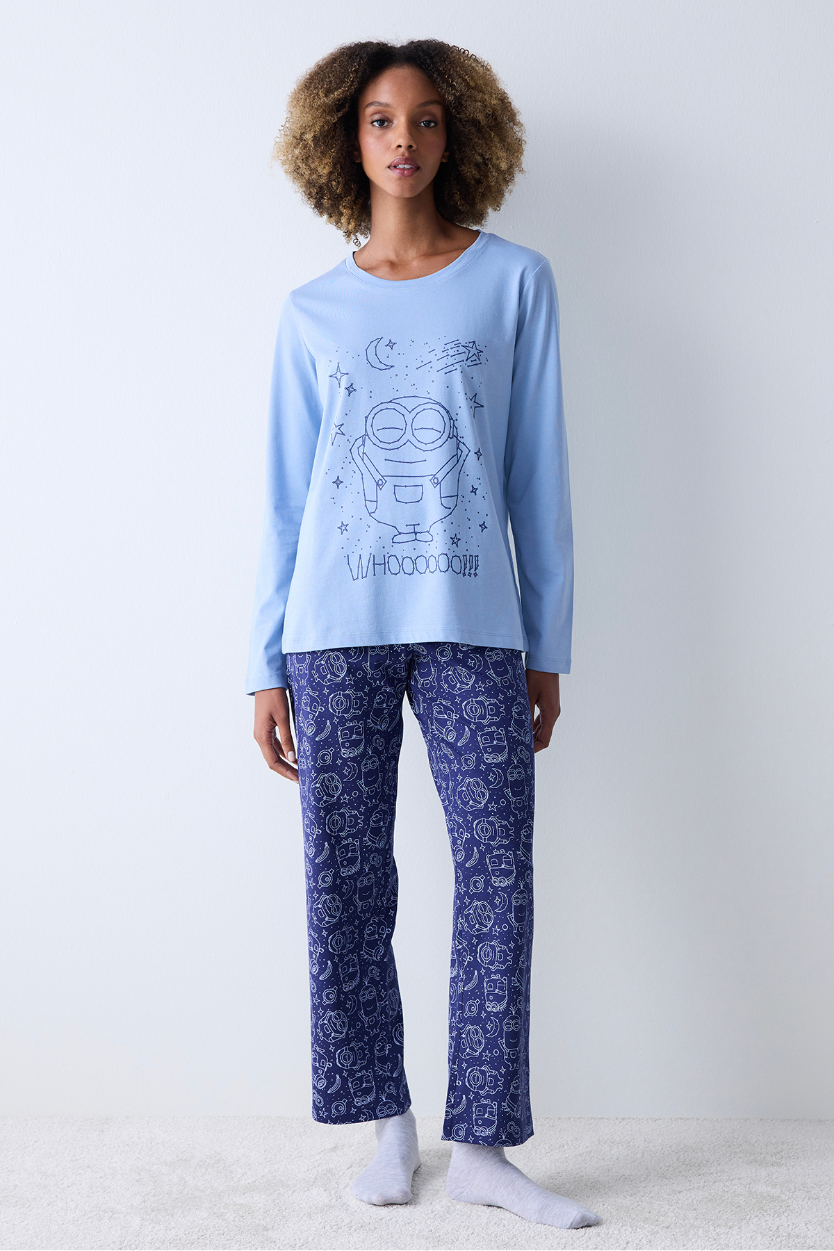 Penti Mehrfarbiges Pyjama-set Mit Minions-hose Aus Baumwolle für Damen - XS