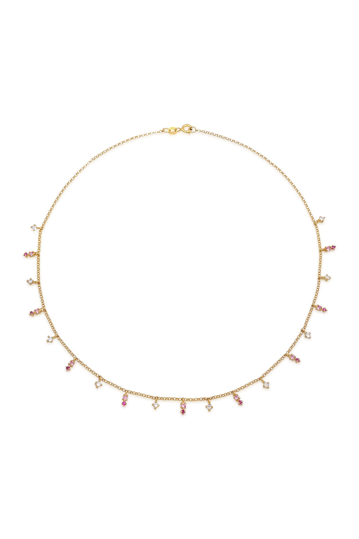 ELLI Funkelnde Rosa Rosen-halskette Aus 925er-sterlingsilber für Damen - 40 cm