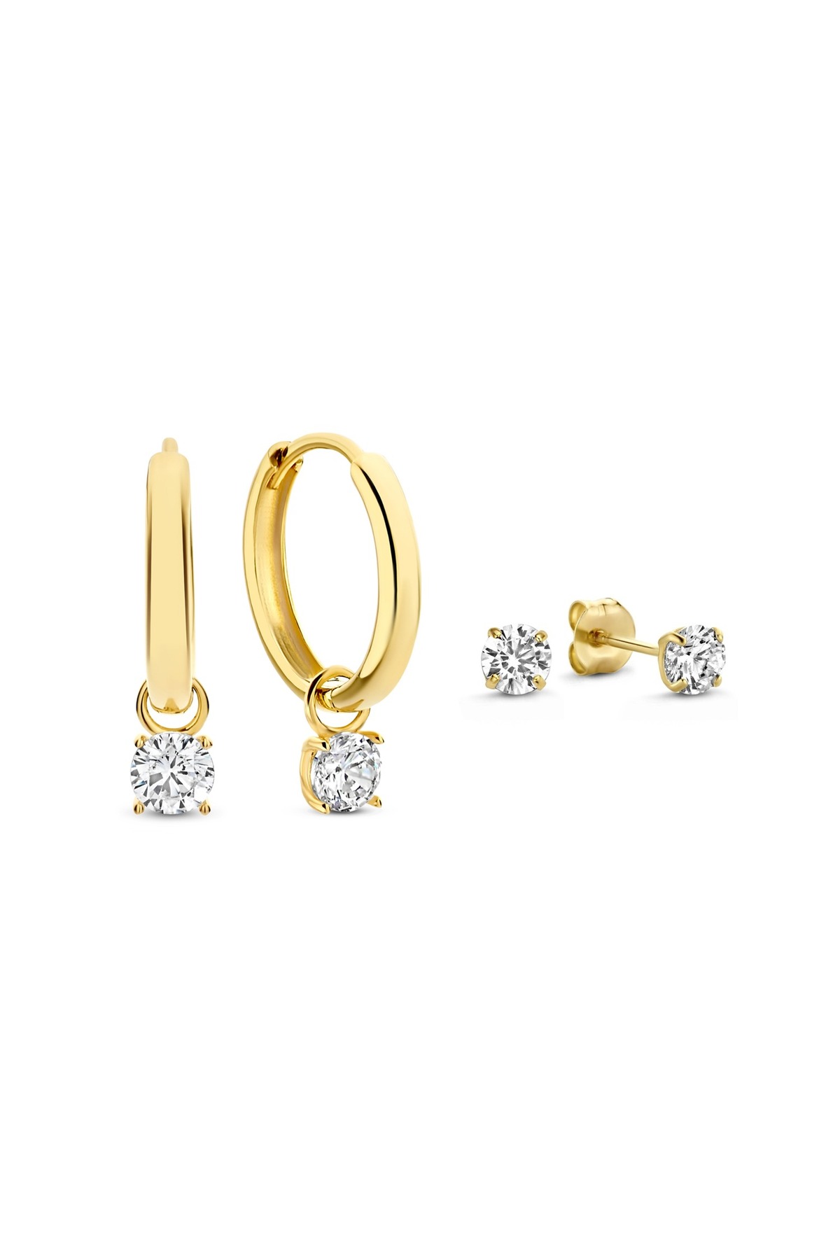 Isabel Bernard Cadeau D'isabel 14 Karat | Gold Ohrringe Set Ib90079 für Damen - One Size