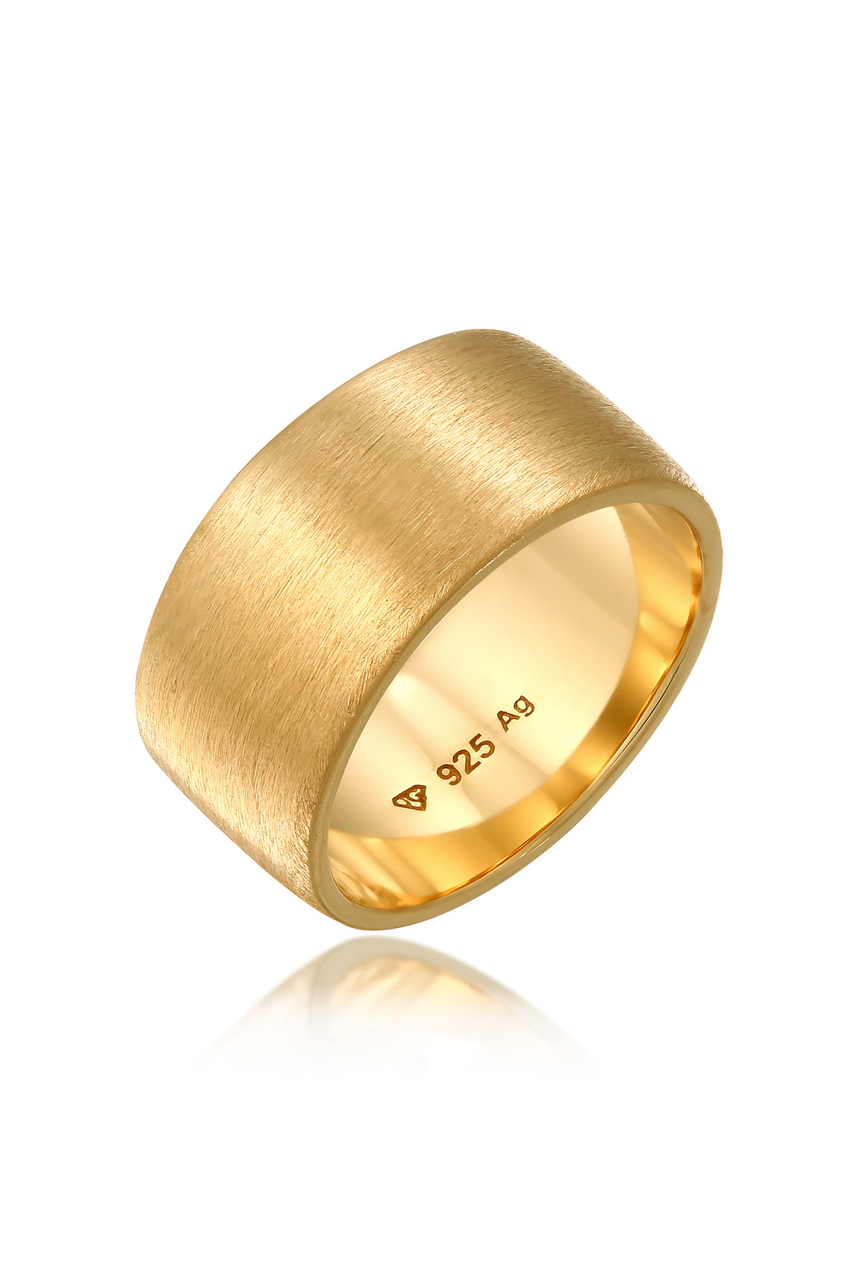 ELLI Ring – Breites, Mattes, Gebürstetes Basic-ring Aus 925er Sterlingsilber für Damen - 56