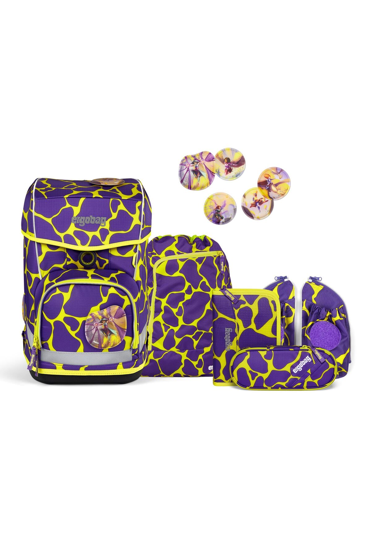 Ergobag Cubo Light Schulranzen-set 6tlg. Inkl. Klettie-set - One Size